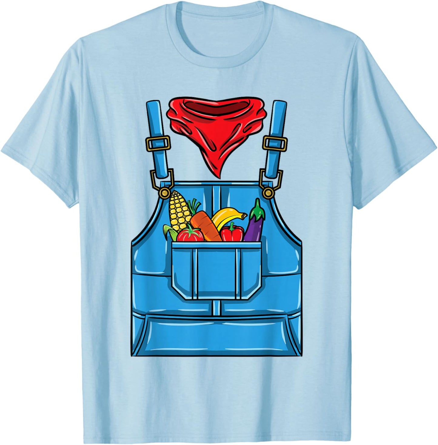 Farmer Costume Halloween T-Shirt - T-Shirt | Light Blue