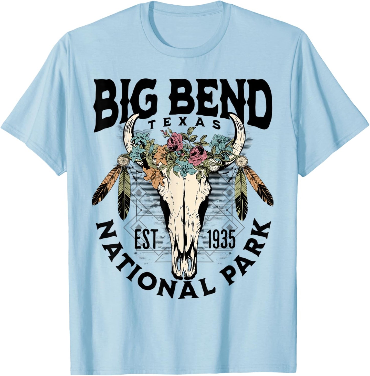 Big Bend National Park Texas Nature Outdoors T-Shirt - T-Shirt | Light Blue