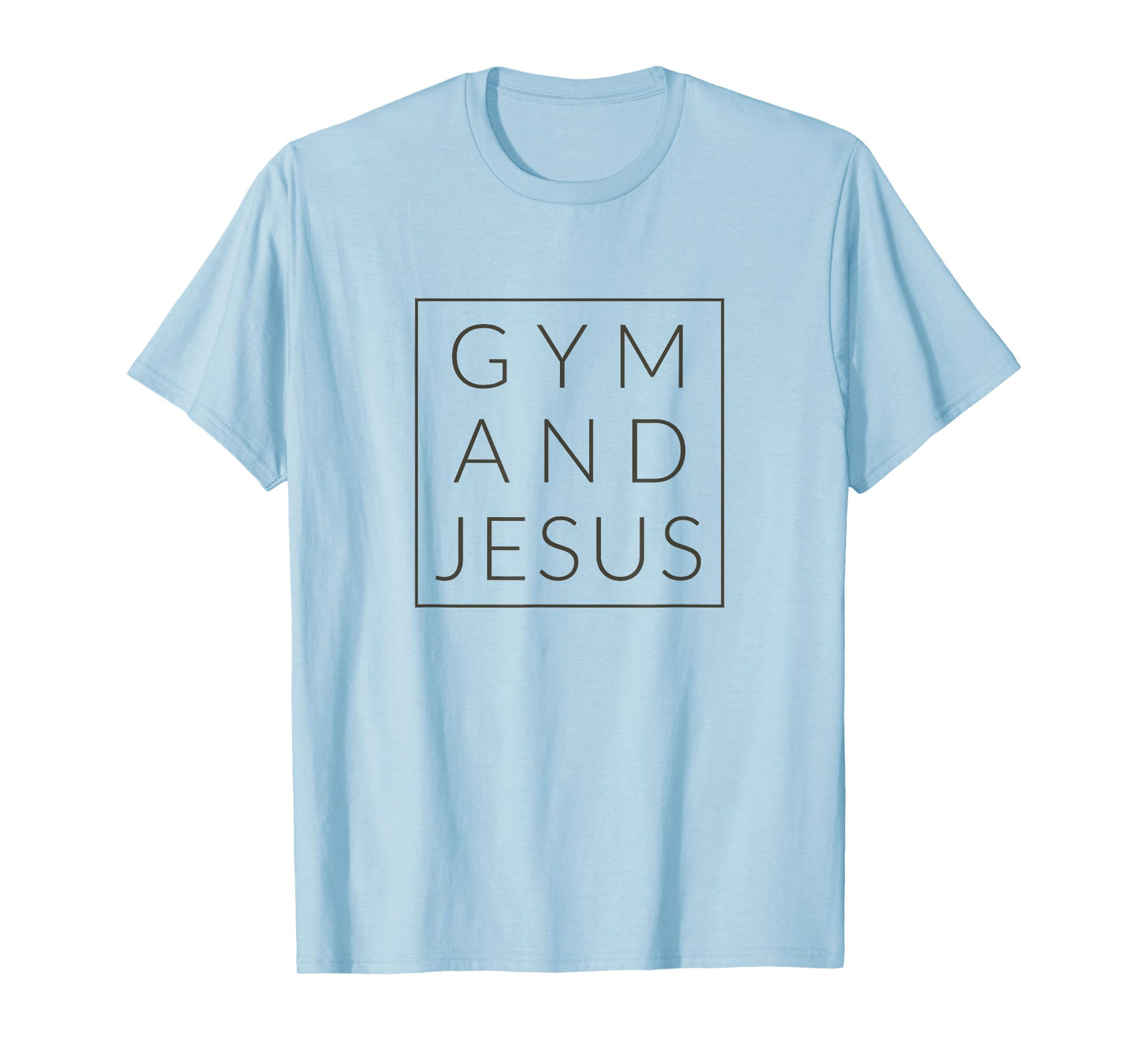 Gym and Jesus, Christian Workout, Fun Modern Fitness T-Shirt