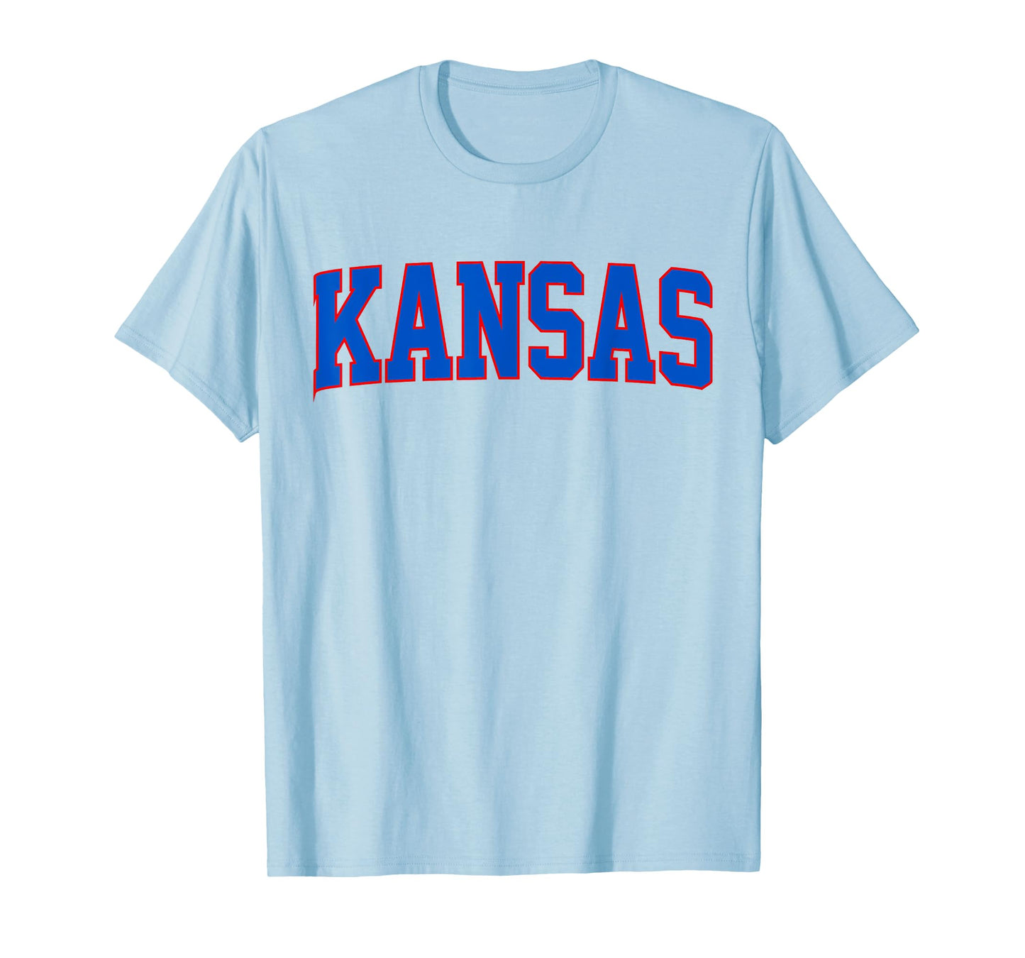 Vintage Kansas Men Retro Blue Kansas Throwback Blue Crimson T-Shirt
