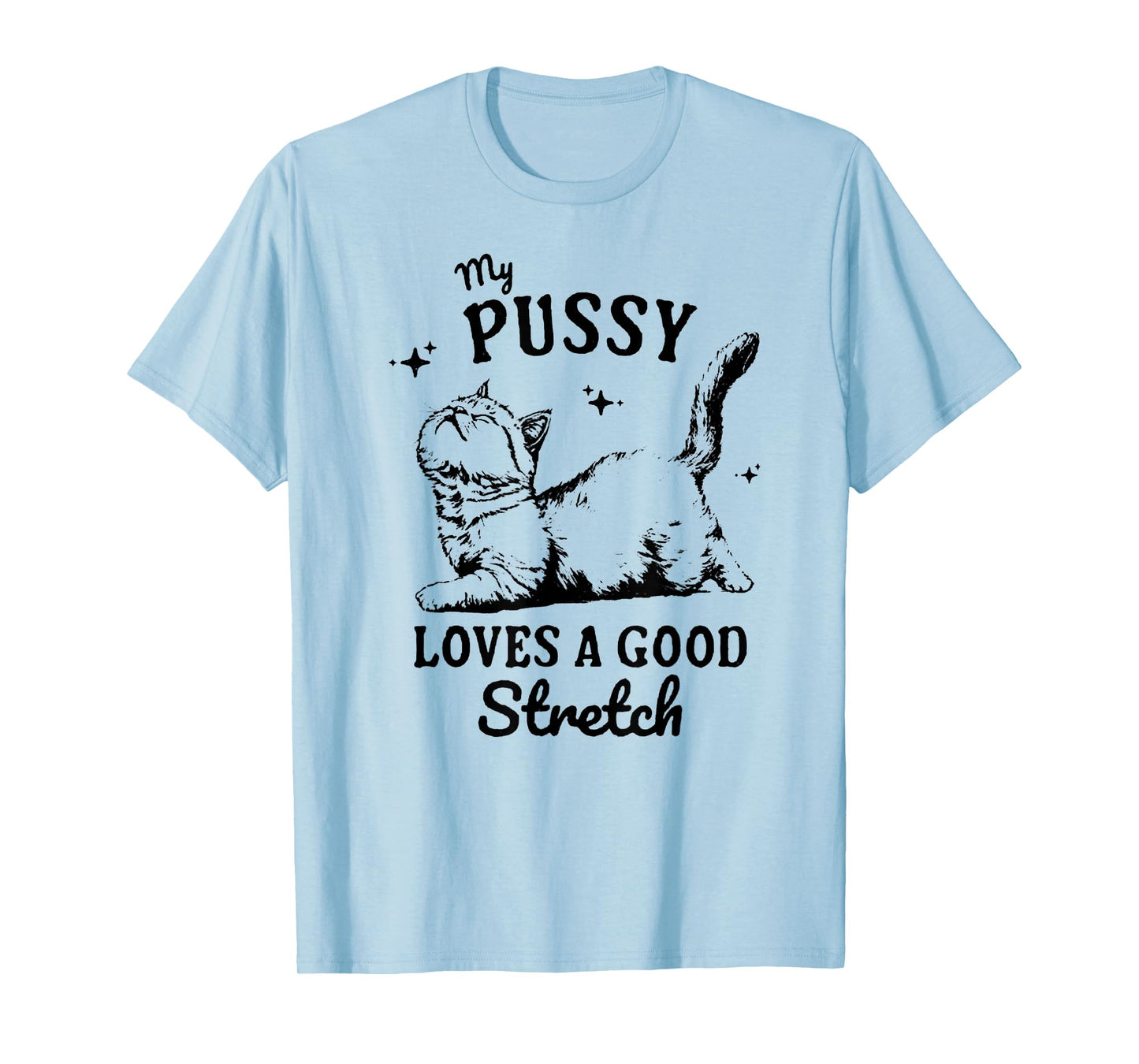 My Pussy Love A Good Stretch, Funny Raunchy Cat, Funny Meme T-Shirt