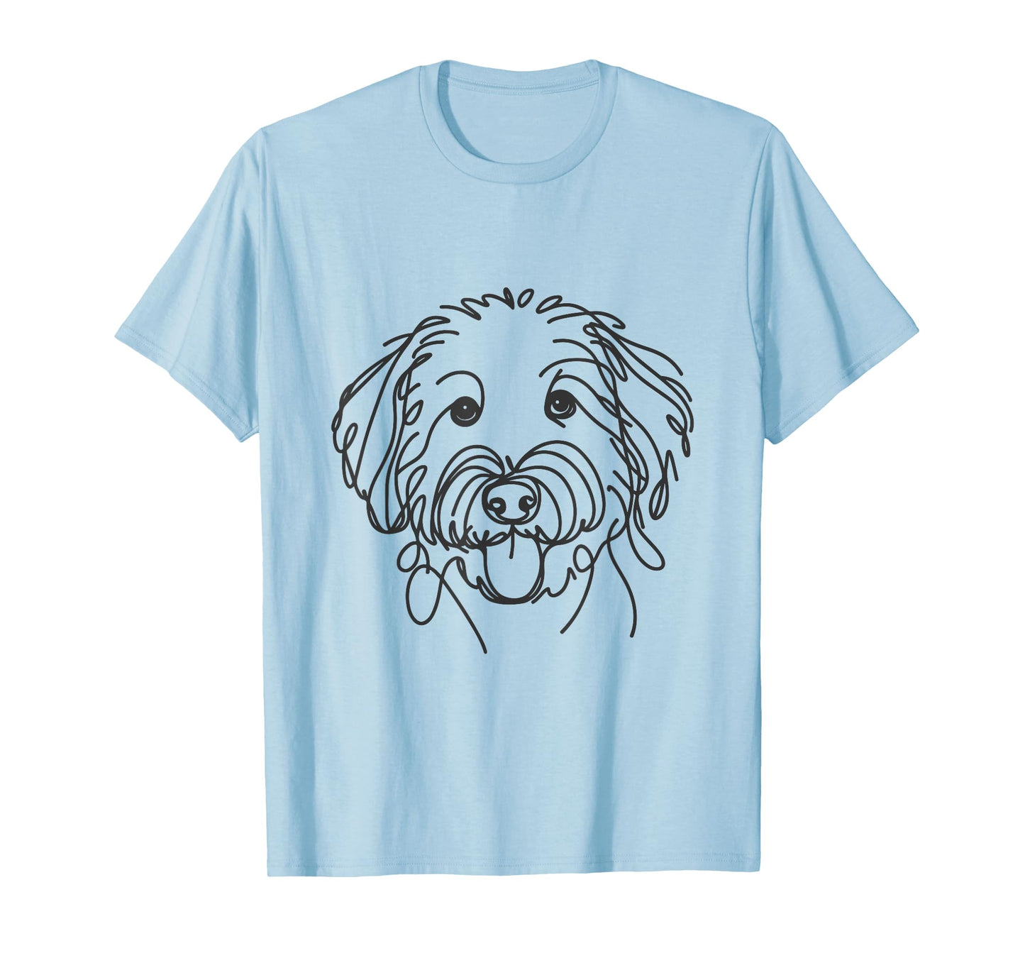 Line Art Dad Mom Dog - Aussiedoodle T-Shirt for Men Women