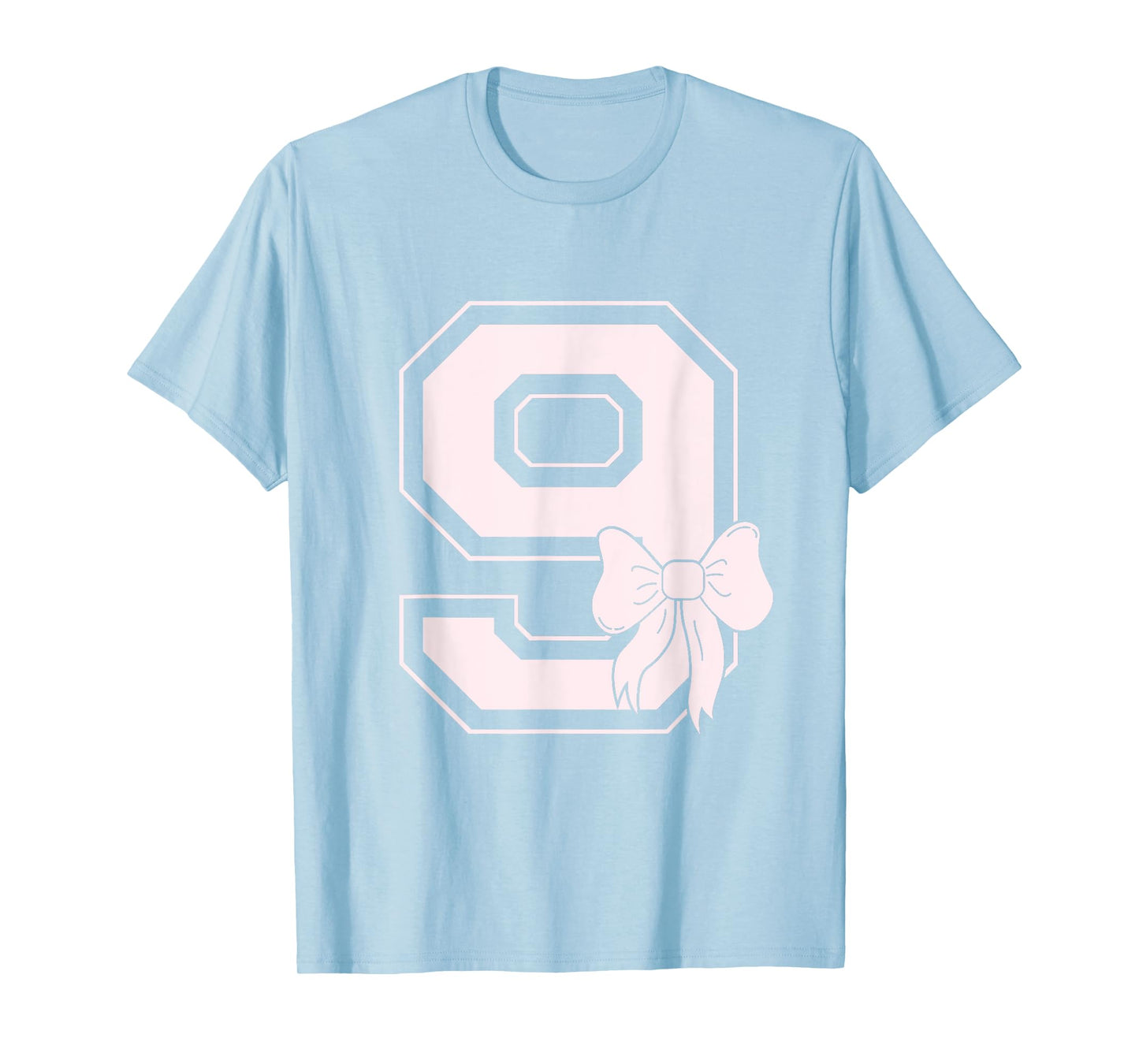 Birthday Girl Pink Coquette Bow 9 Year Old Aesthetic Girly T-Shirt