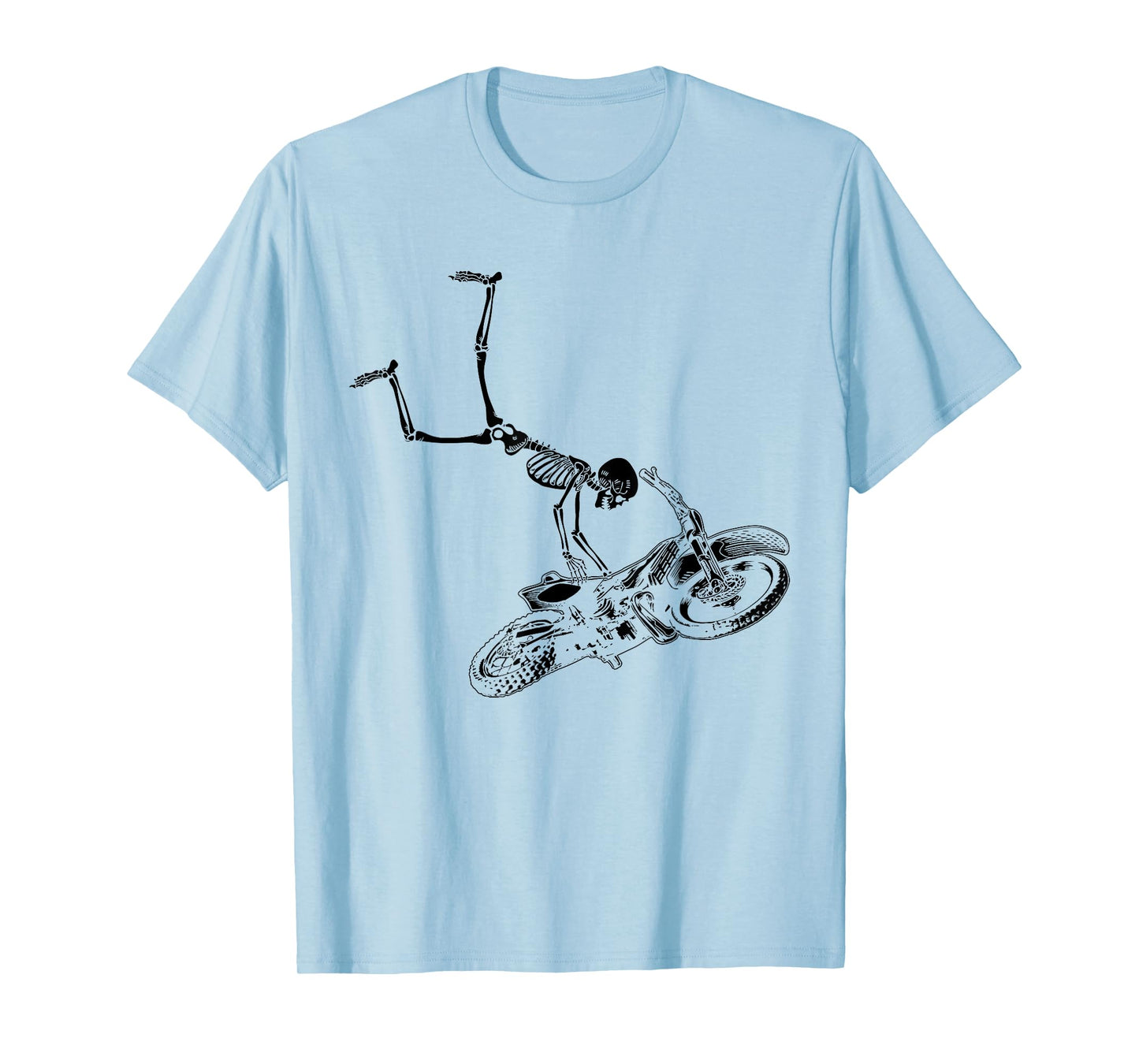 Skeleton riding dirt bike motocross biking T-Shirt