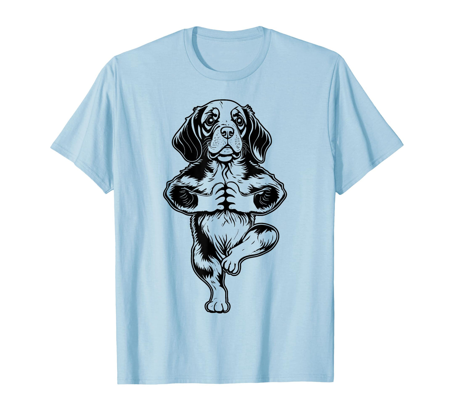 Beagle Yoga Puppy Dog Funny Dogs Tree Pose Vrikshasana T-Shirt