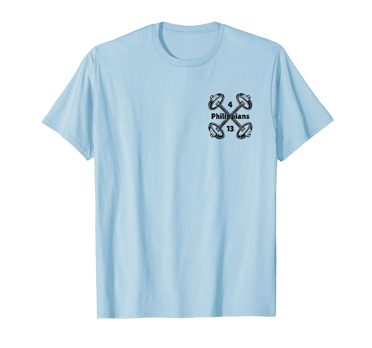 Not by My Strength But His, Christian - Font & Back T-Shirt