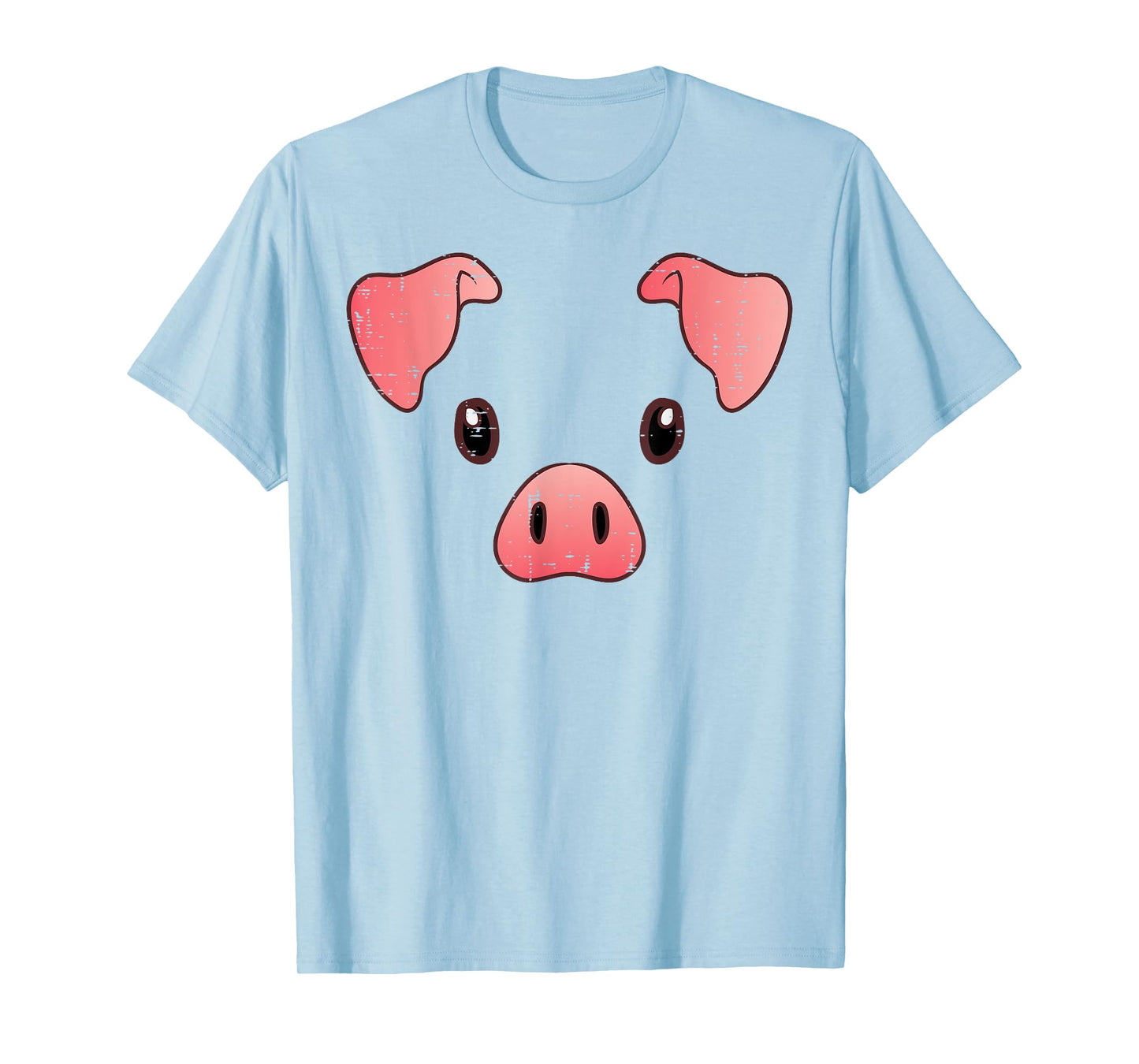 Pig Face Costume Cute Hog Halloween Animal Kids Women Men T-Shirt