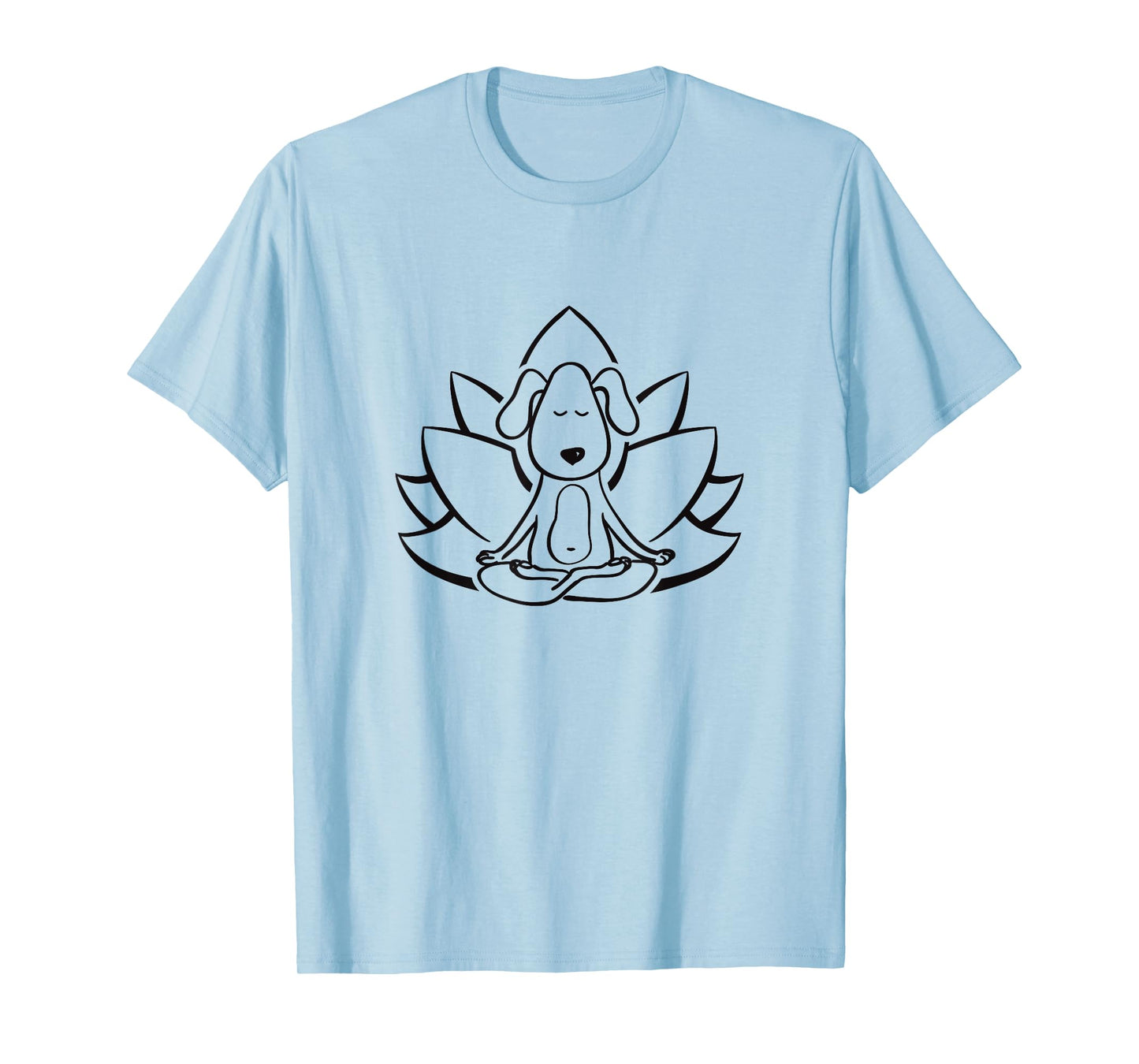Buddha Dog Yoga Shirt Meditation Lotus Flower T-Shirt T-Shirt