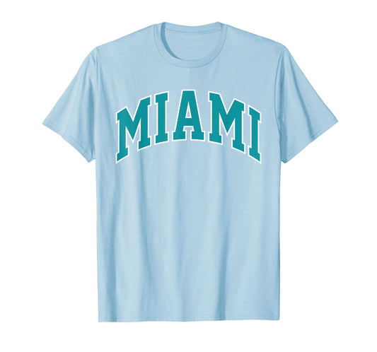 Retro Miami Men Miami Women Vintage Classic Orange Aqua FL T-Shirt