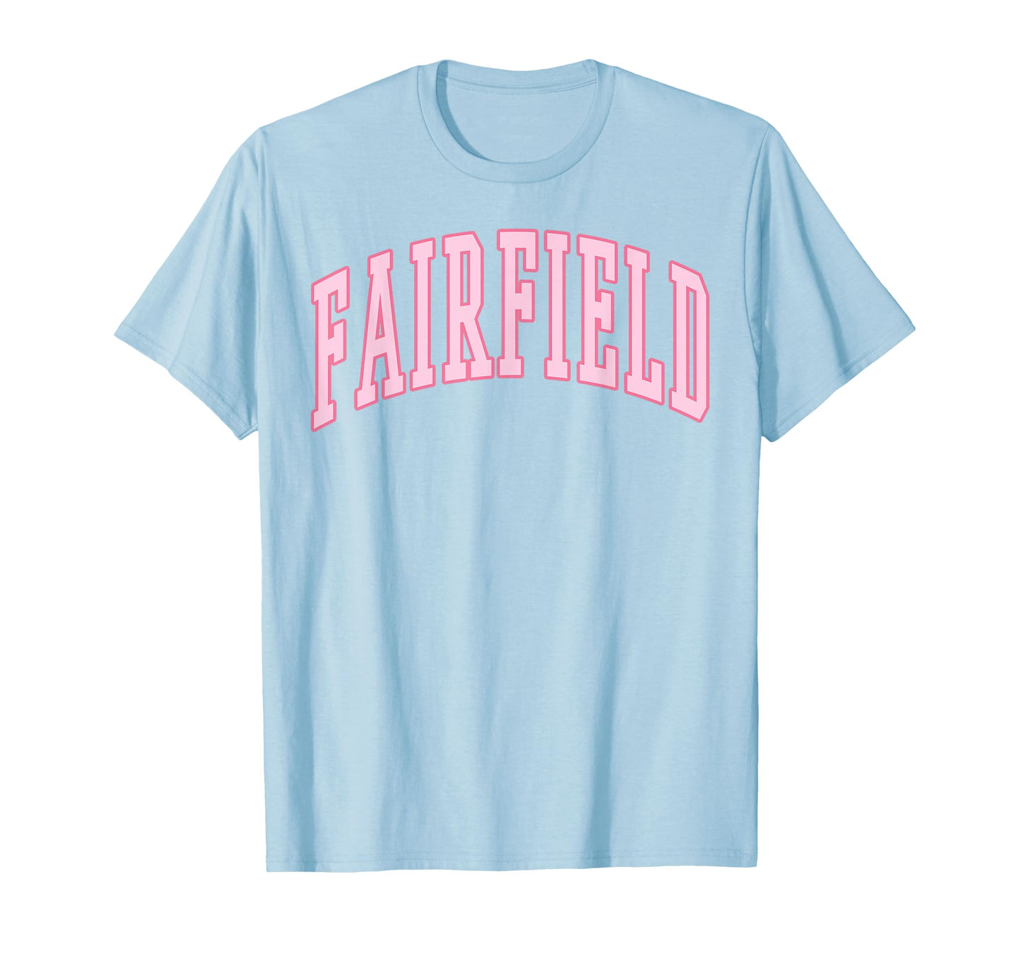 Fairfield Vintage Preppy Varsity Pink Sports T-Shirt