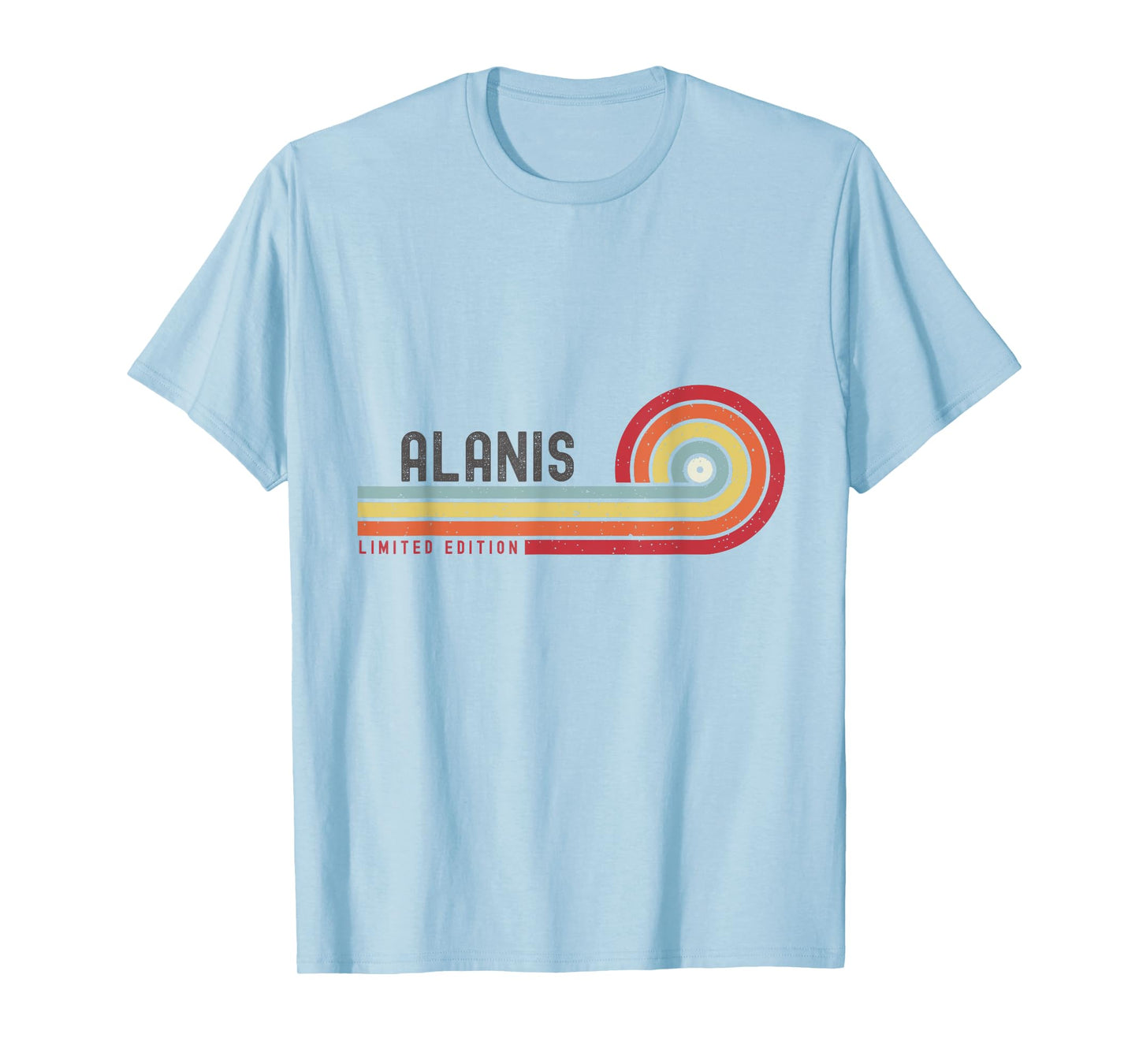 I Love Alanis Personalized Retro Sunset First Name T-Shirt
