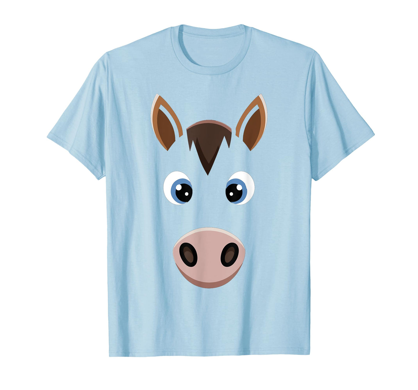 Halloween Horse Face Tshirt Costume Kids Cute Themed Horsey T-Shirt