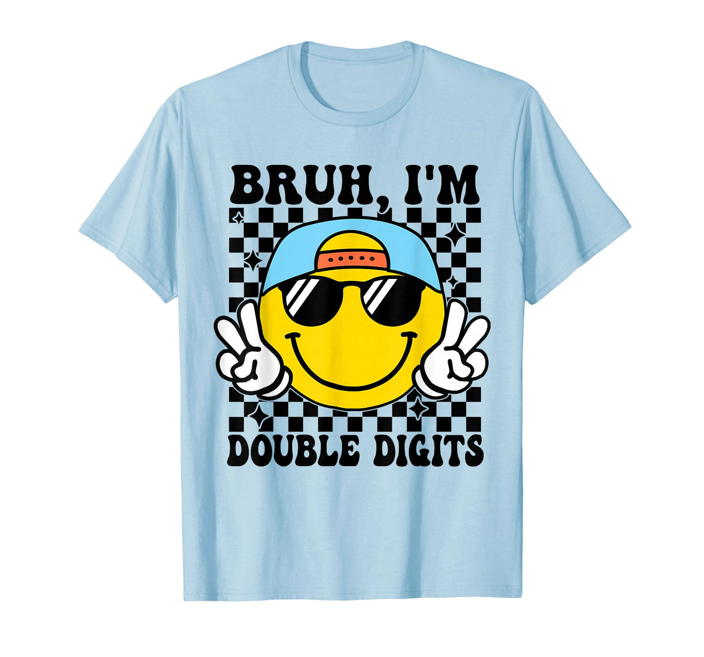 10 Years Old Birthday Bruh I'm Double Digits 10th Birthday T-Shirt