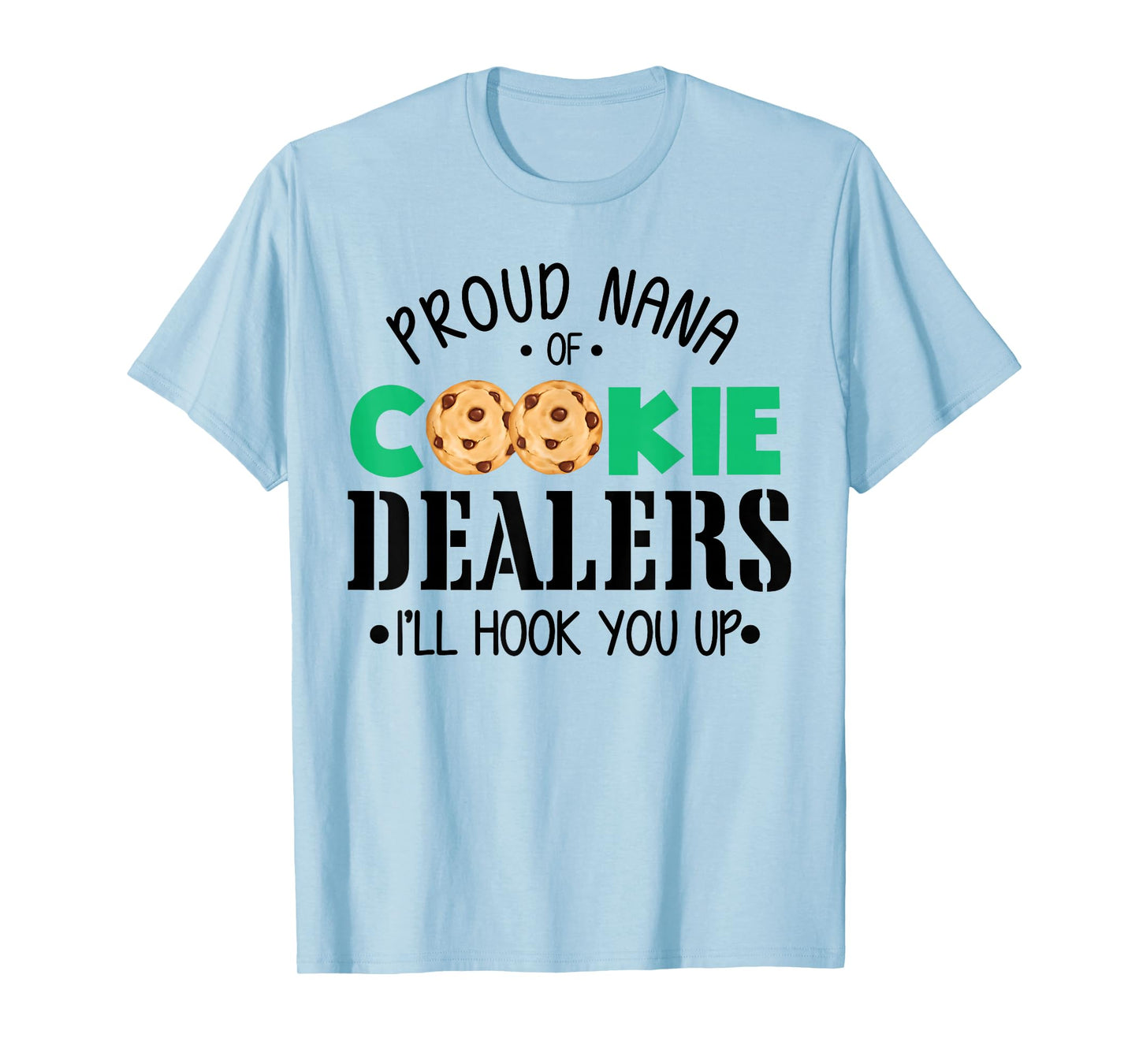 Groovy Proud Nana of A Cookie-Dealer Scouting Grandma T-Shirt
