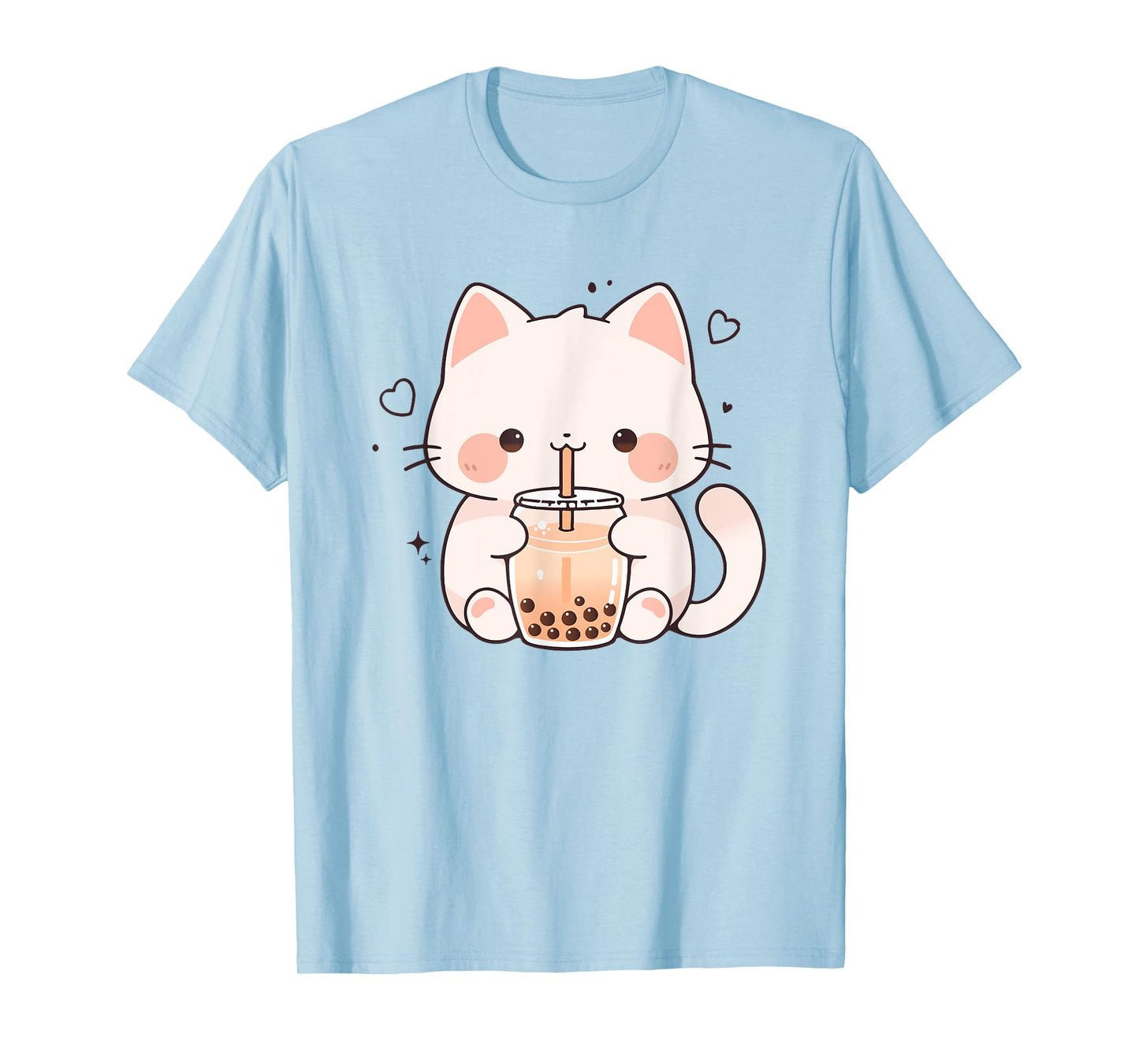 Kawaii Cat Boba Japanese cute aesthetic Anime Girls Teens T-Shirt