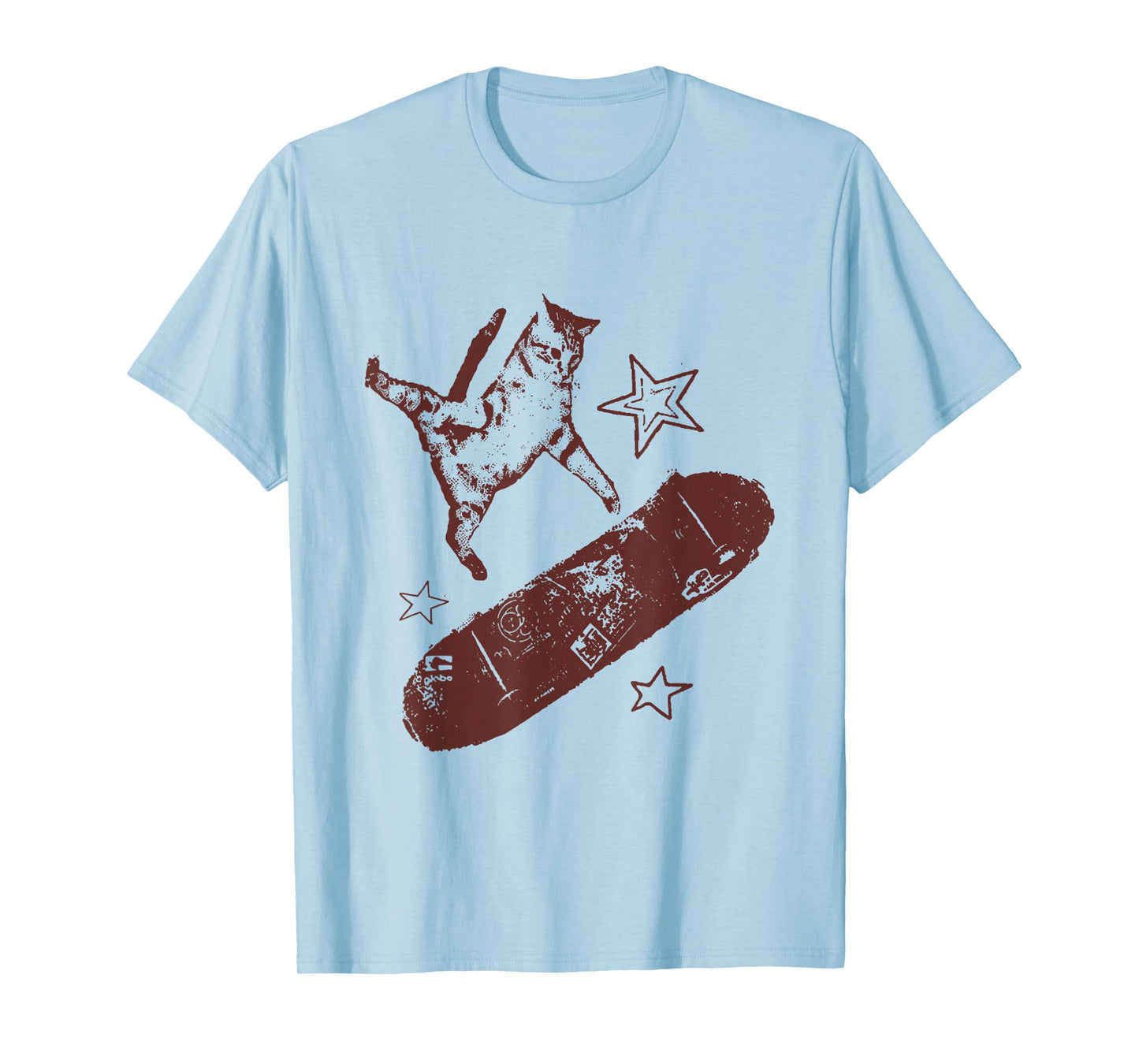 Funny Skateboard Cat Y2k Grunge Vintage Cat Meme Aesthetic T-Shirt