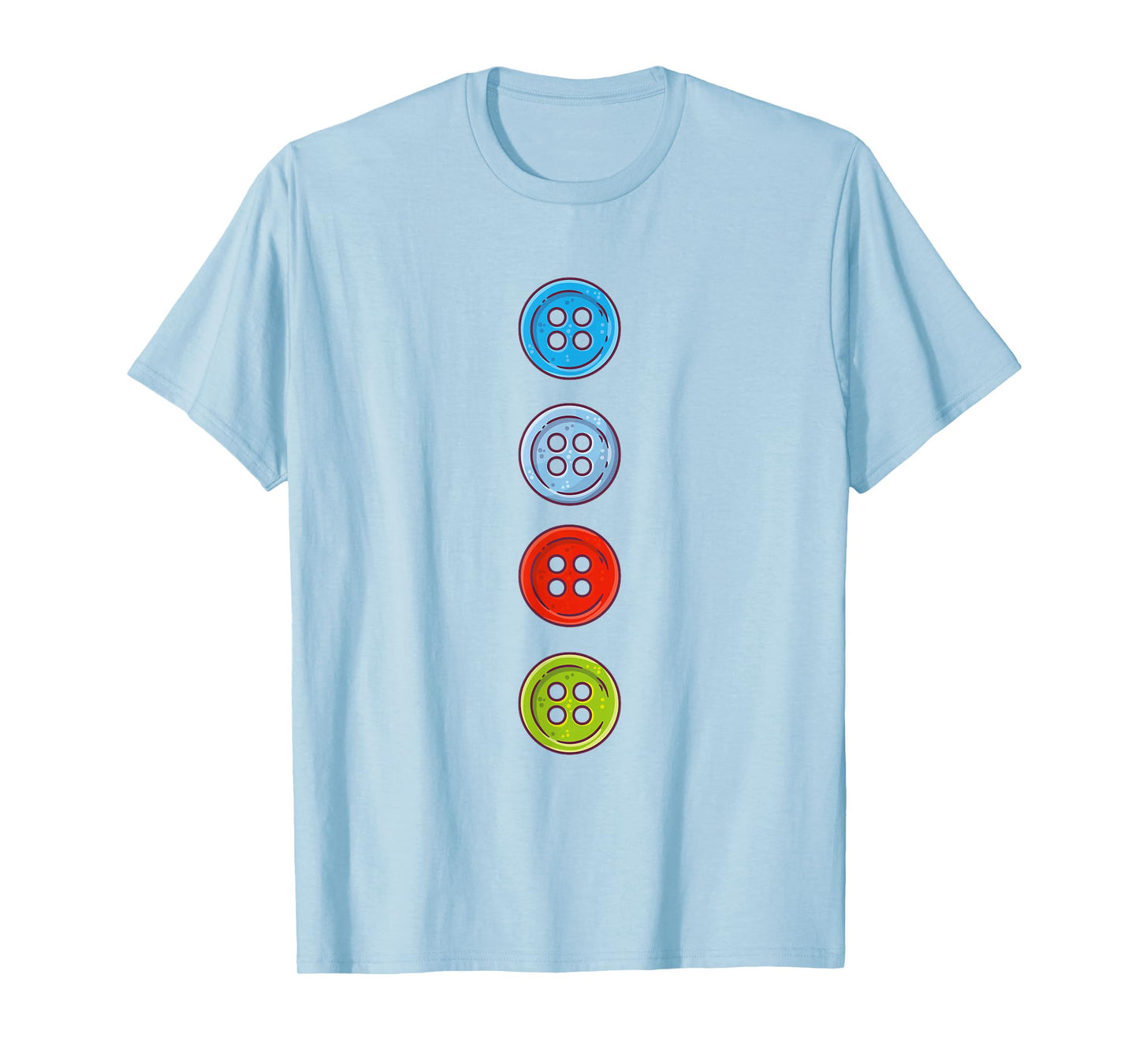 Four Groovy Buttons Blue Cat Funny Halloween Costume Kids T-Shirt