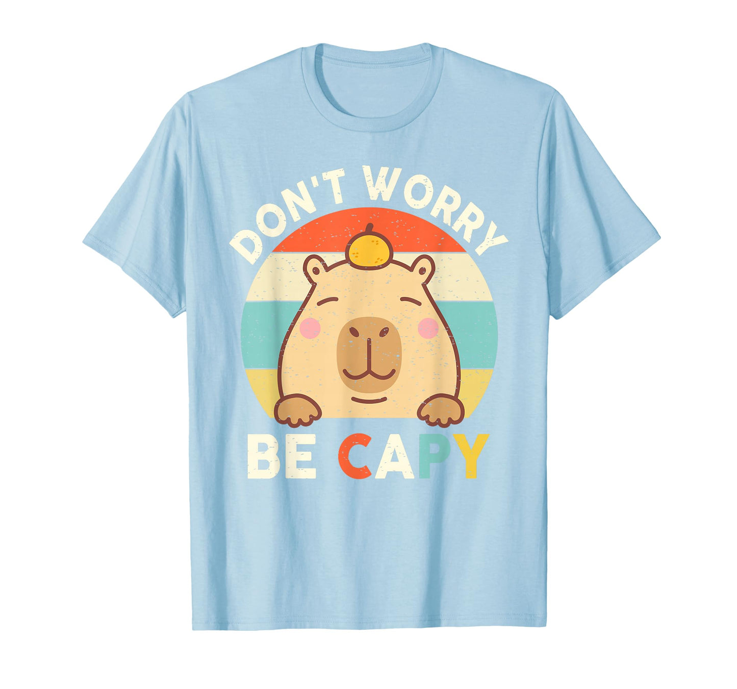 Capybara Shirt Kids Toddler Boys Girls Don’t Worry Be Capy T-Shirt