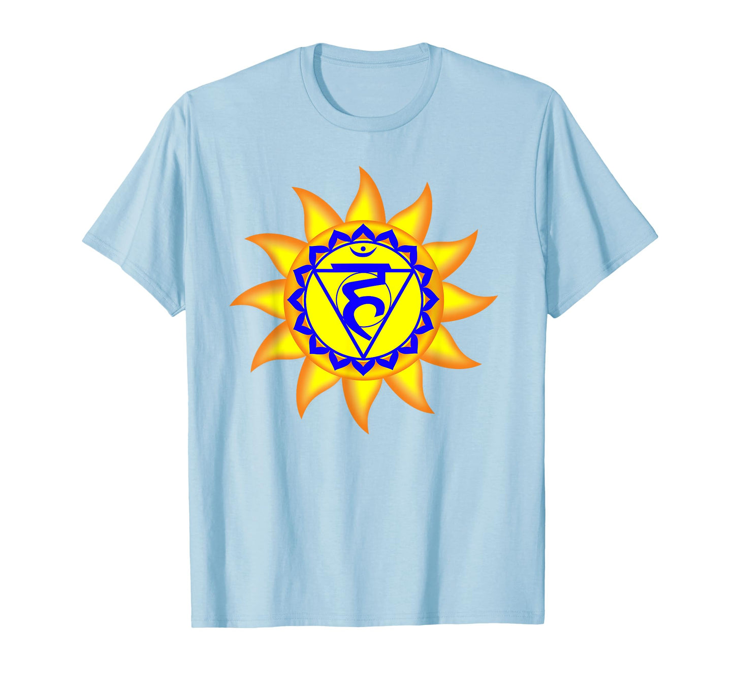 Big Yellow Sun with Vishuddha Chakra Yoga Tshirt T-Shirt