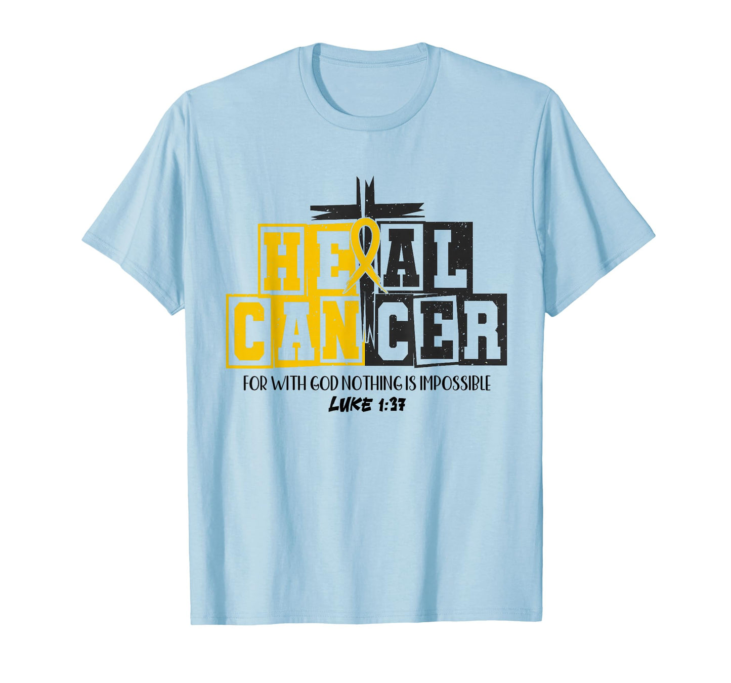 Heal Cancer Childhood Cancer Awareness God Christian Kids T-Shirt