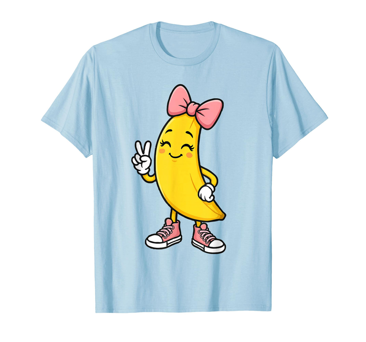 Funny Banana Coquette Bow Retro Banana Kids Girls Women T-Shirt