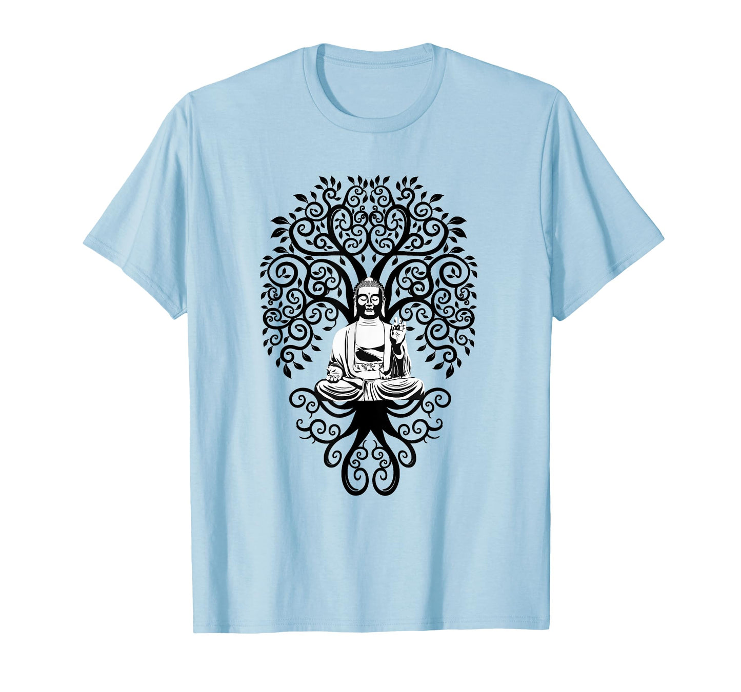Bodhi Tree with Meditating Buddha Yoga Tshirt T-Shirt