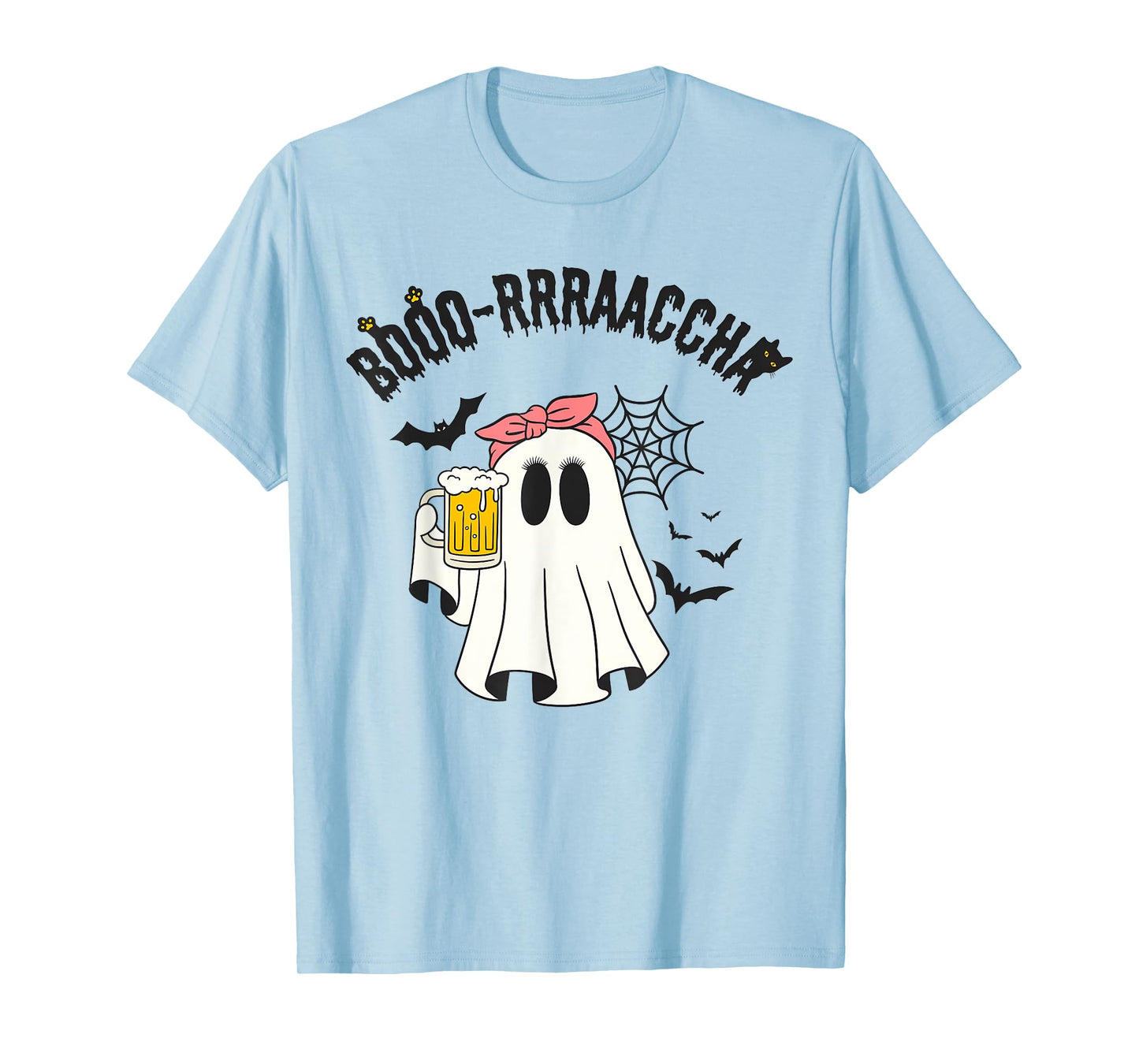 Boo-racha Funny Halloween Ghost Beer Design Borracha Funny T-Shirt