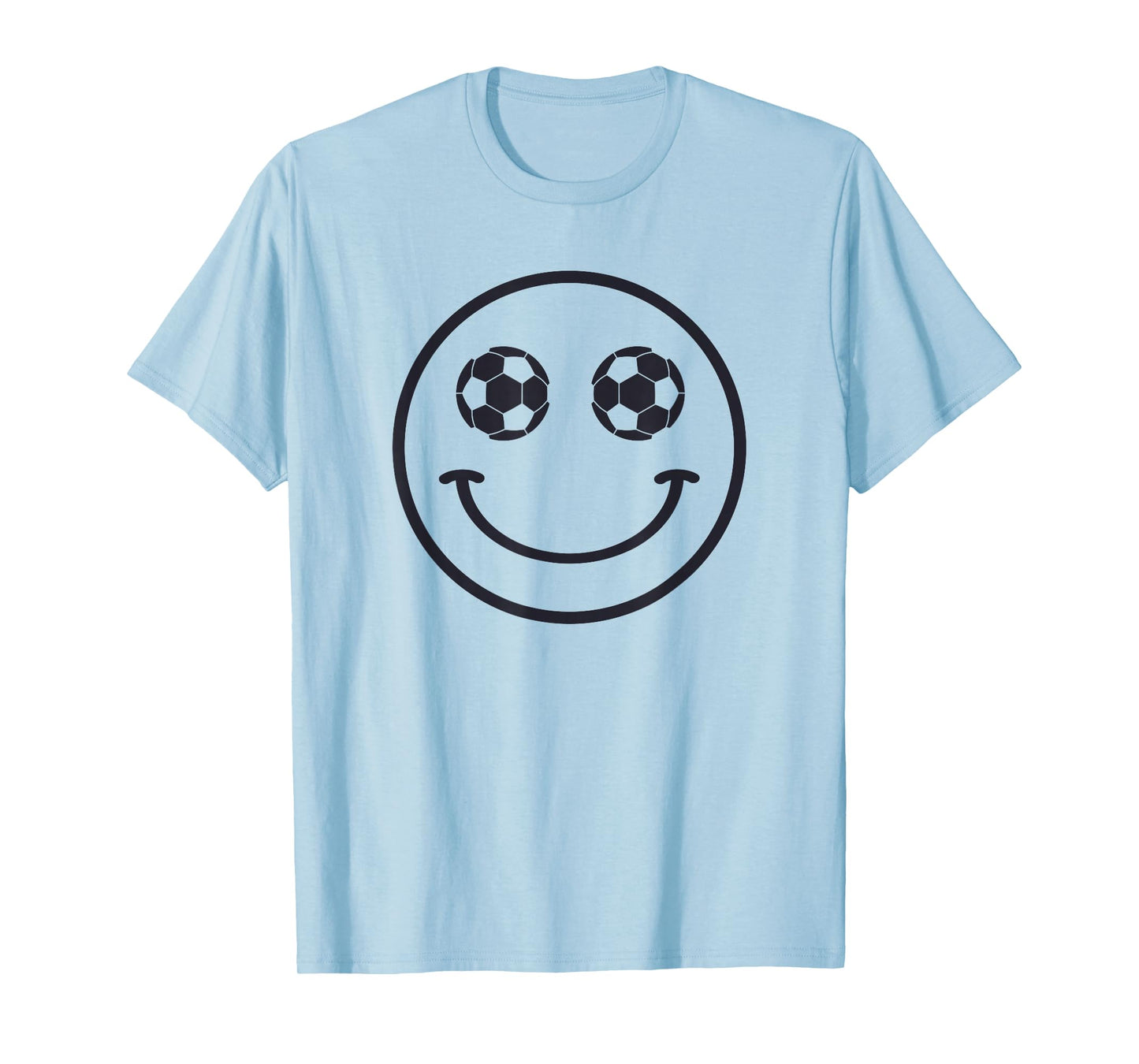 Smile Soccer Ball Cool Futbol Equipment for Girls Boys Kids T-Shirt