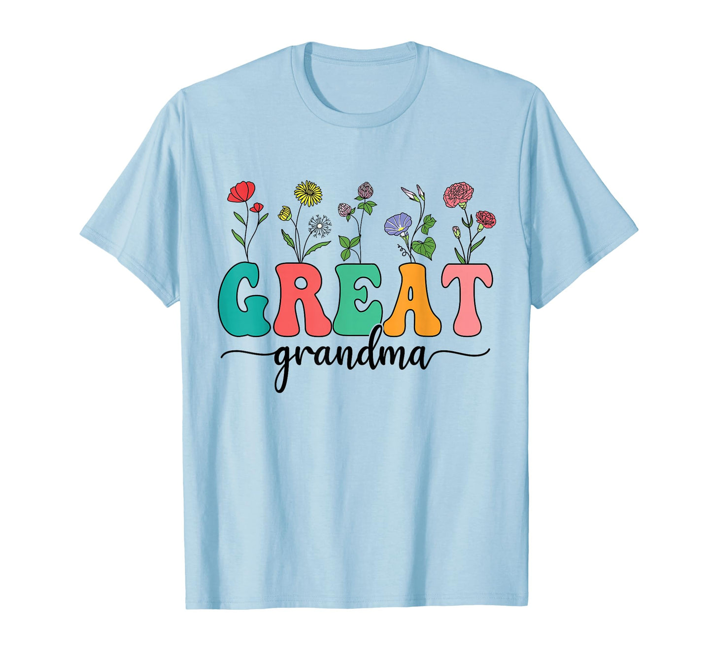 Wildflowers Great Grandma Floral Mother's Day Great Grandma T-Shirt