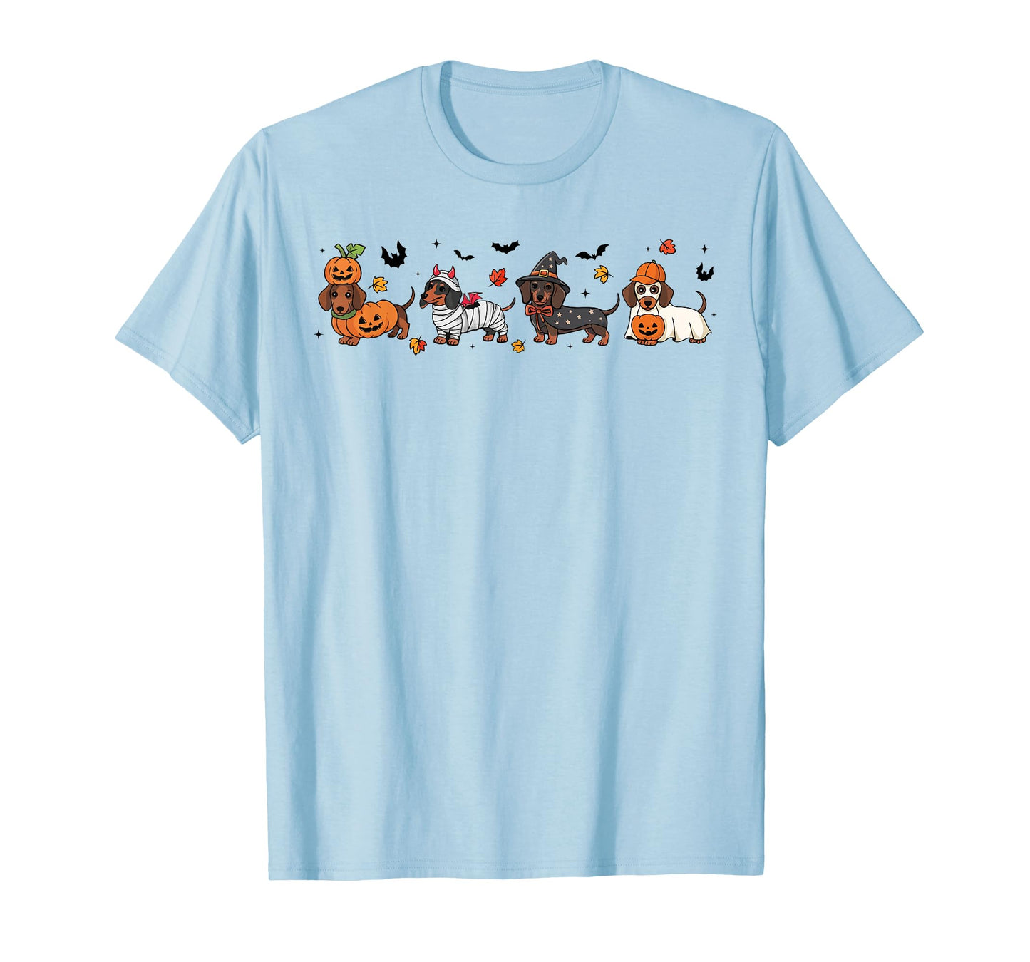 Weiner Dog Witch Happy Halloweenie Cute Halloween Dachshund T-Shirt