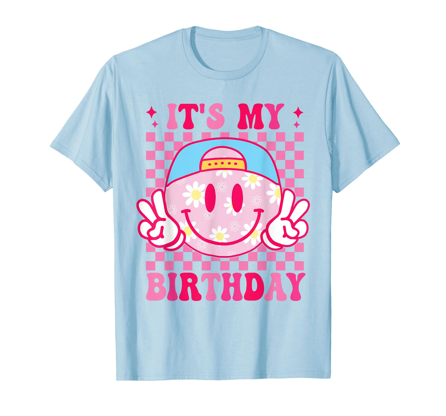 Groovy It's My Birthday Women Teens Girls Kids Bday Party T-Shirt