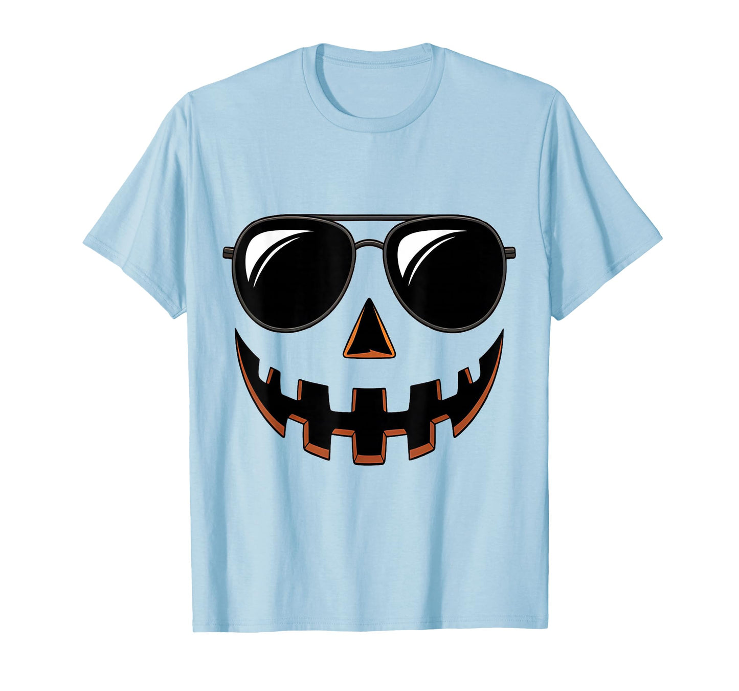 Funny Jack O Lantern Face Pumpkin Halloween Costume Men Boys T-Shirt