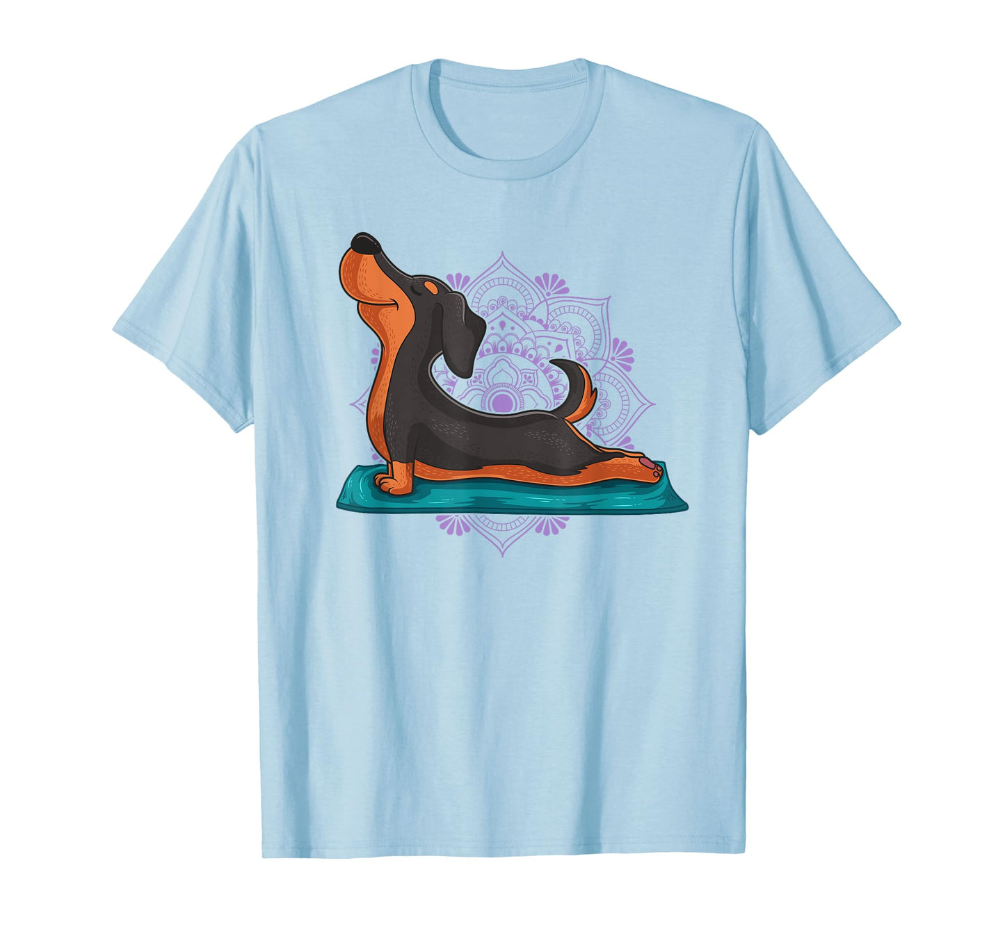 Cute Dachshund Dog Yoga Position Workout Instructor Gift T-Shirt