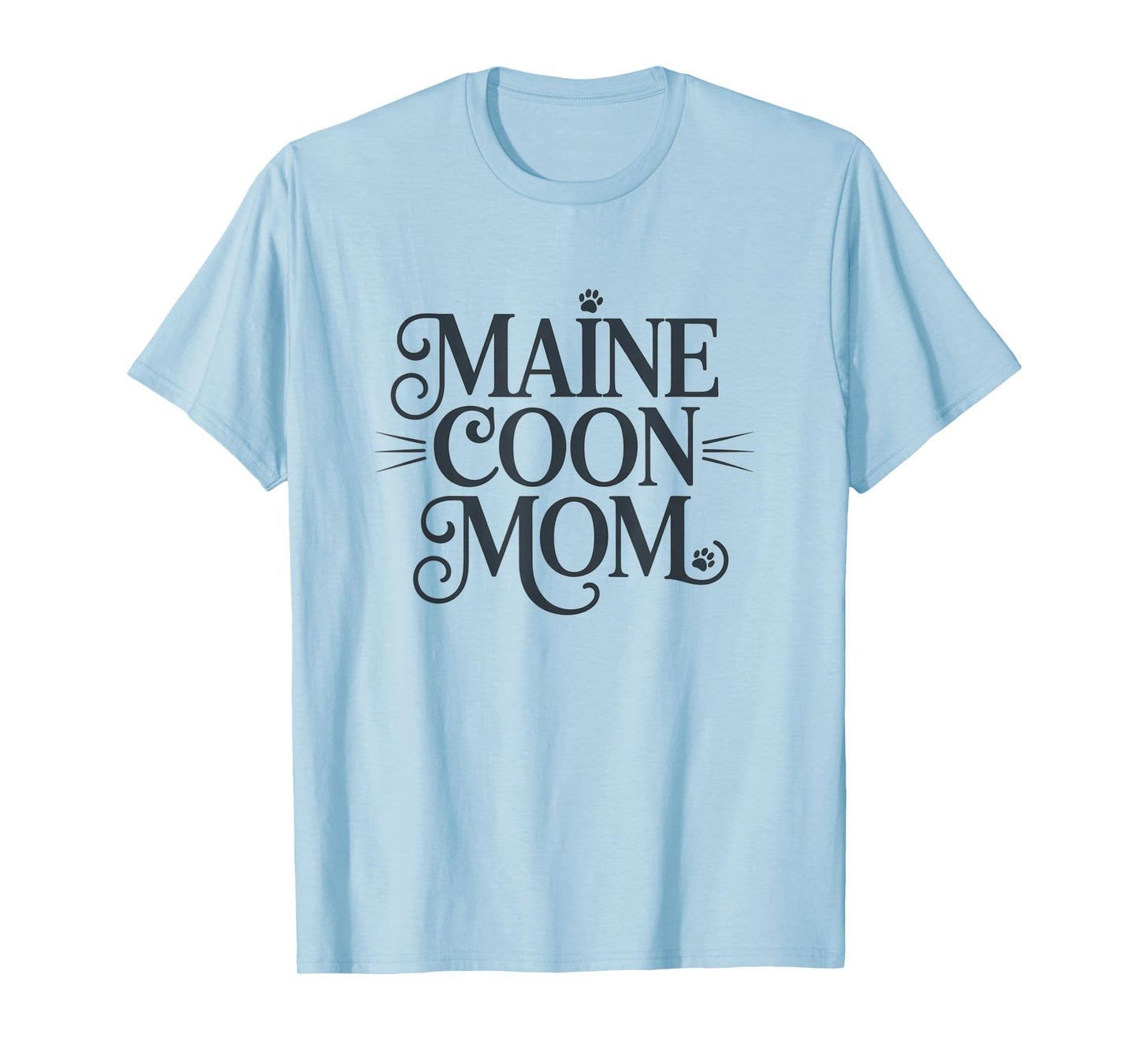 Minimalist Maine Coon Cat Mom Design for Cat Enthusiasts T-Shirt