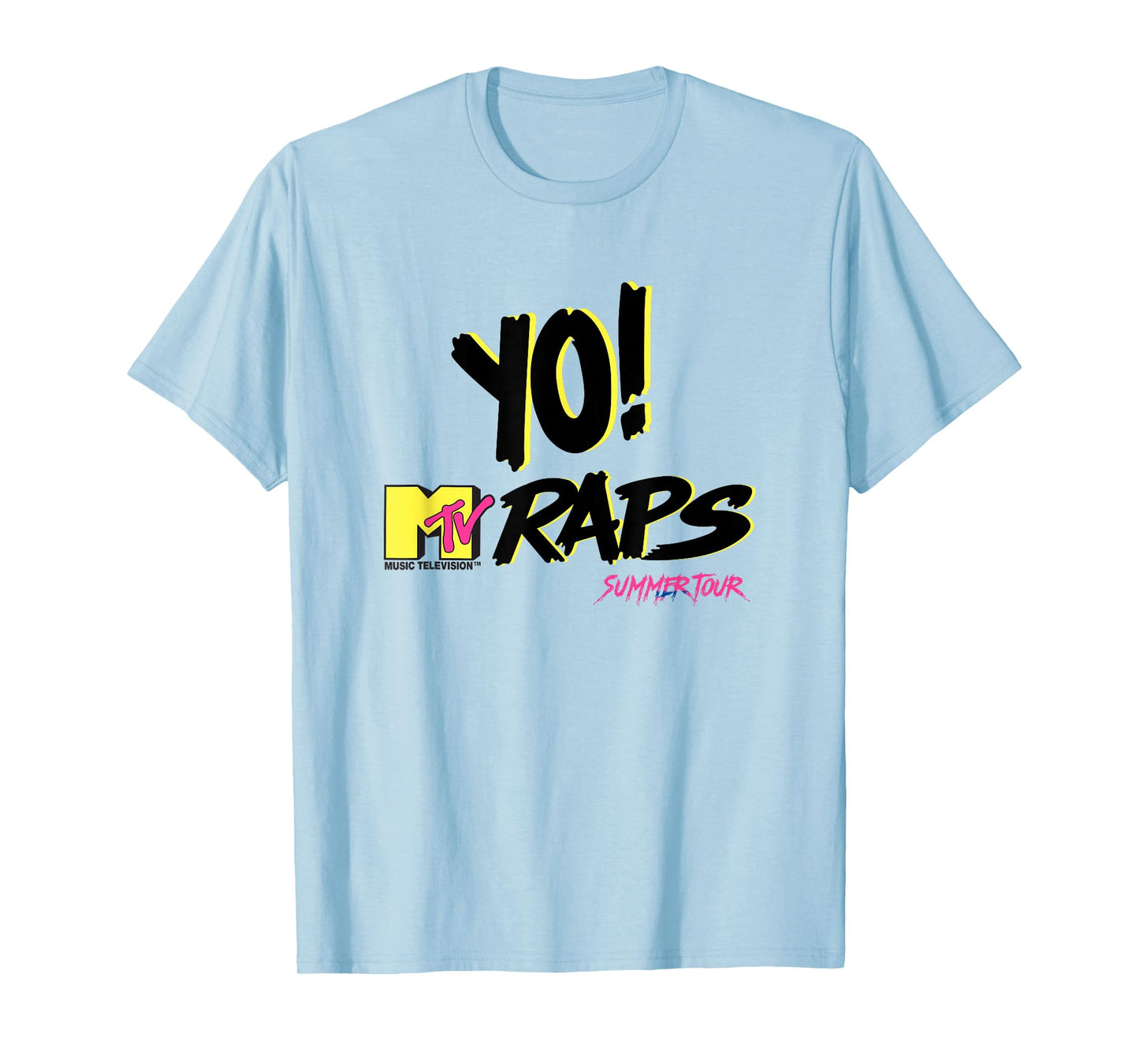 MTV Yo! Raps Summer Tour Neon 90s Retro Hip Hop T-Shirt