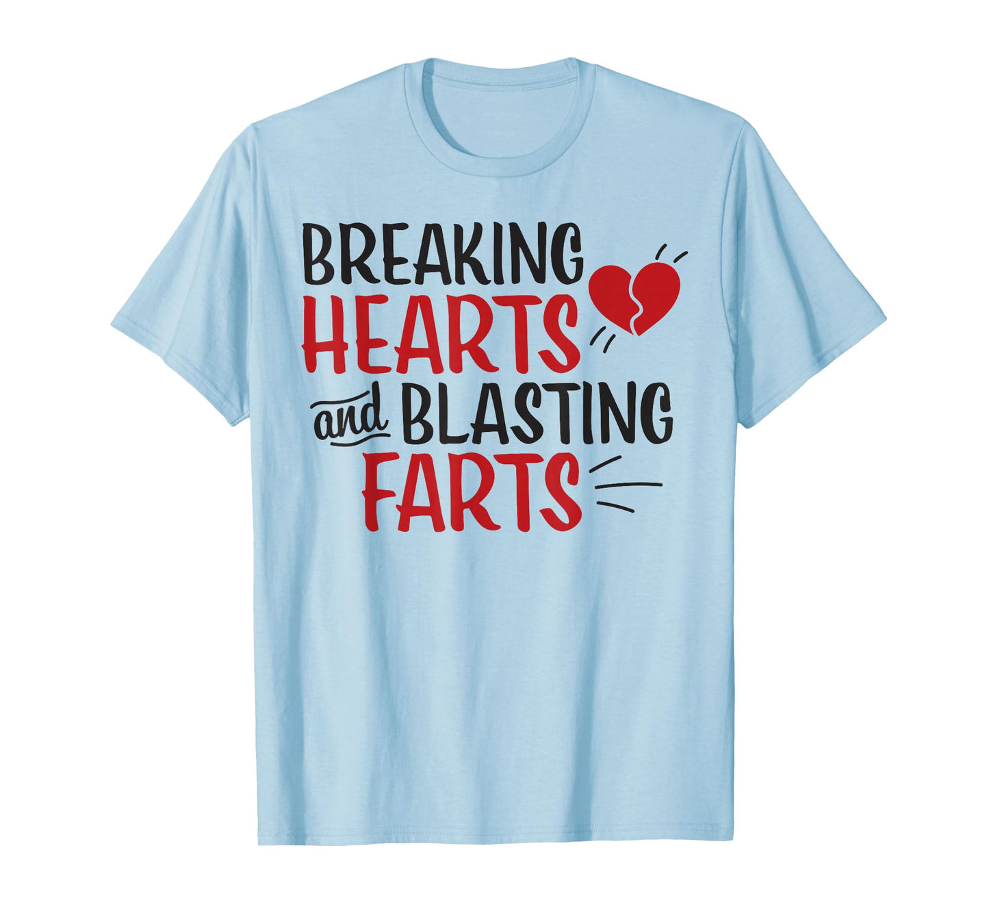 Funny Breaking Hearts and Blasting Farts Valentines Day Kids T-Shirt