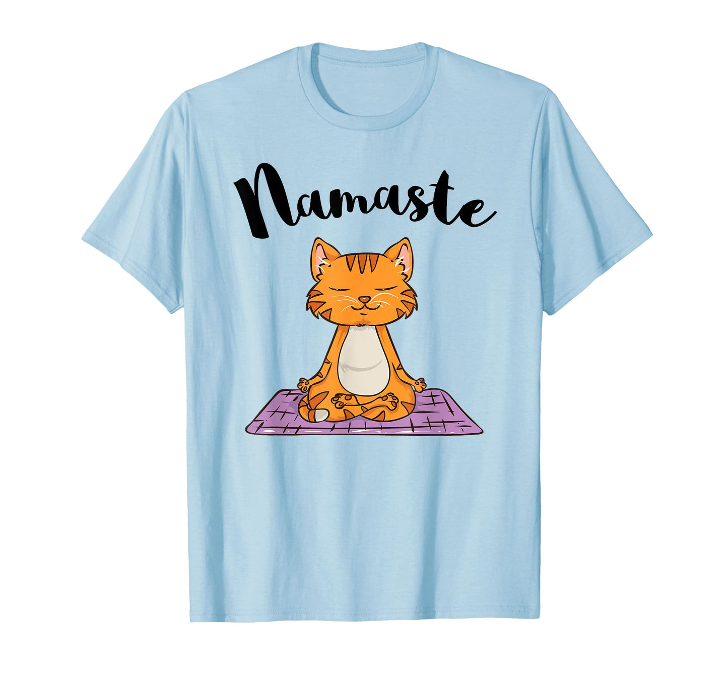 Cat Yoga Namaste Shirt Women Girls Kitten Yoga T-Shirt