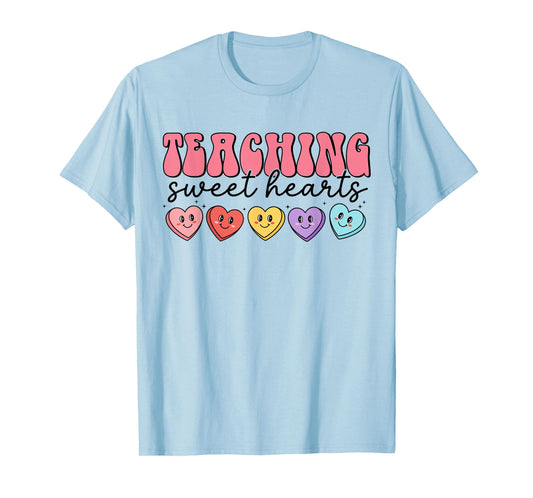 Teaching Sweat Hearts for Teacher Women Men Valentines Day T-Shirt