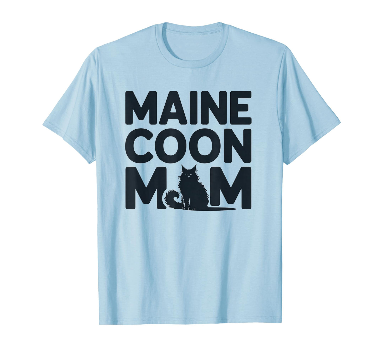 Minimalist Maine Coon Cat Mom Design for Cats Lover T-Shirt