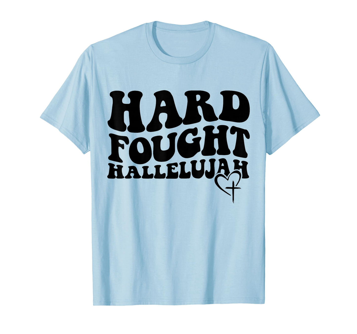 Hard Fought Hallelujah Retro Groovy Jesus T-Shirt