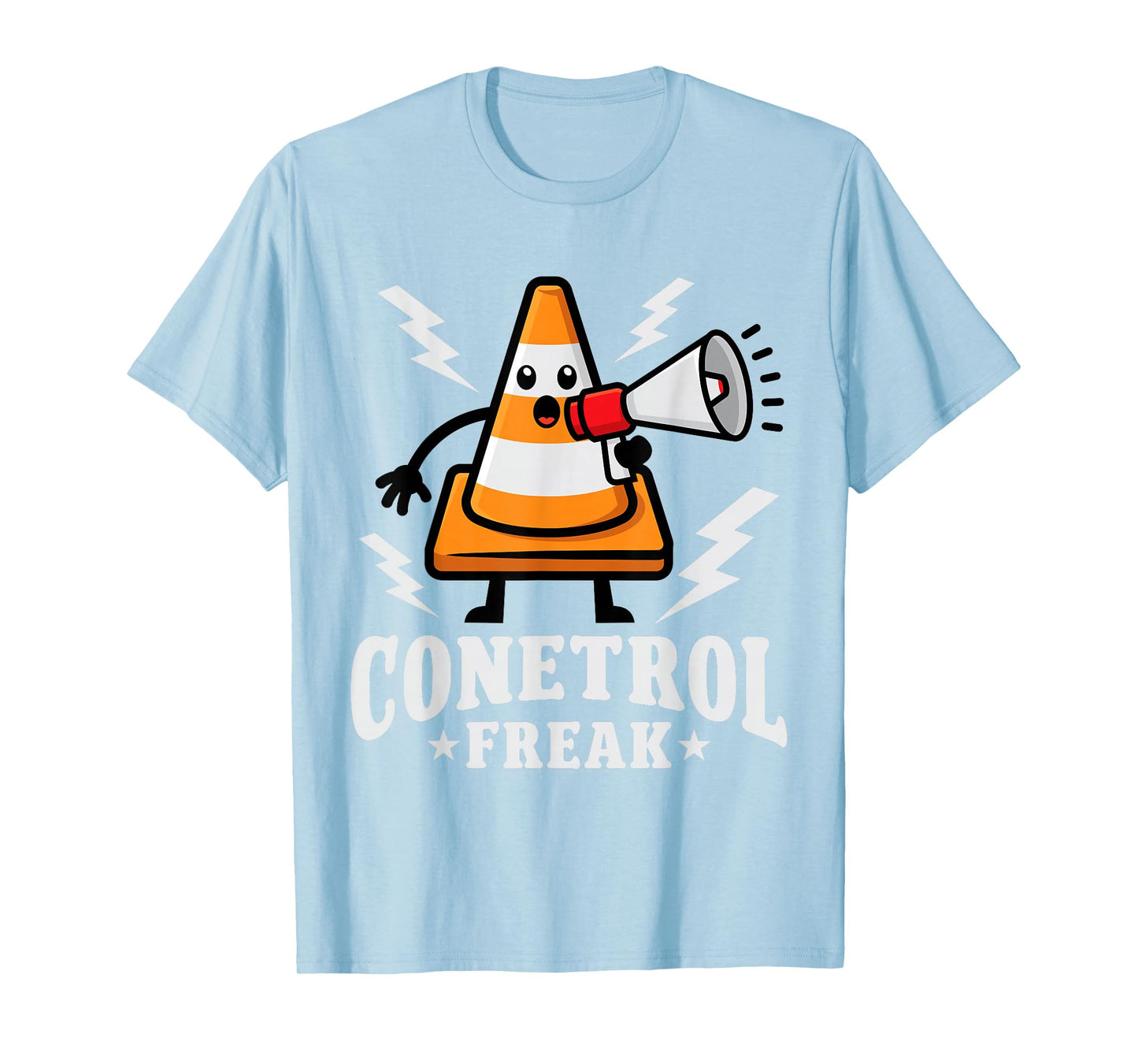 Funny Halloween Traffic Cone Conetrol Freak Highway Cones T-Shirt