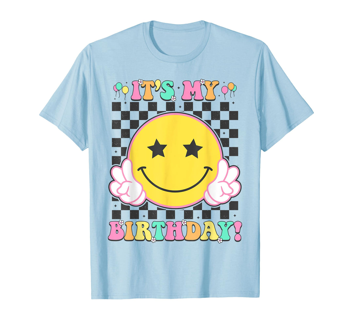 It's My Birthday Girls Women Teens Kids Groovy Bday Flower T-Shirt