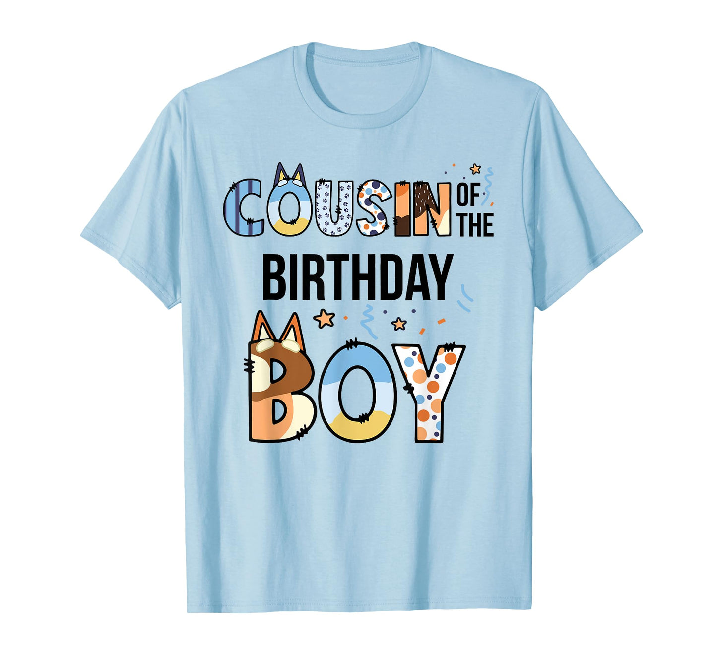 Cousin Of The Birthday Boy Party Blue Dog Lover Matching T-Shirt