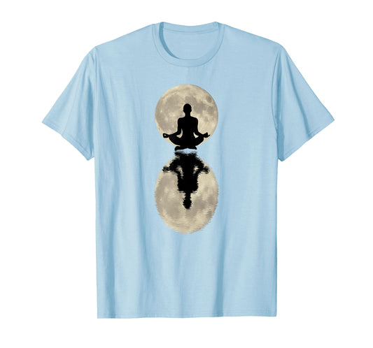 Yoga Gift for Women - Namaste Moon Refection Zen Spiritual T-Shirt