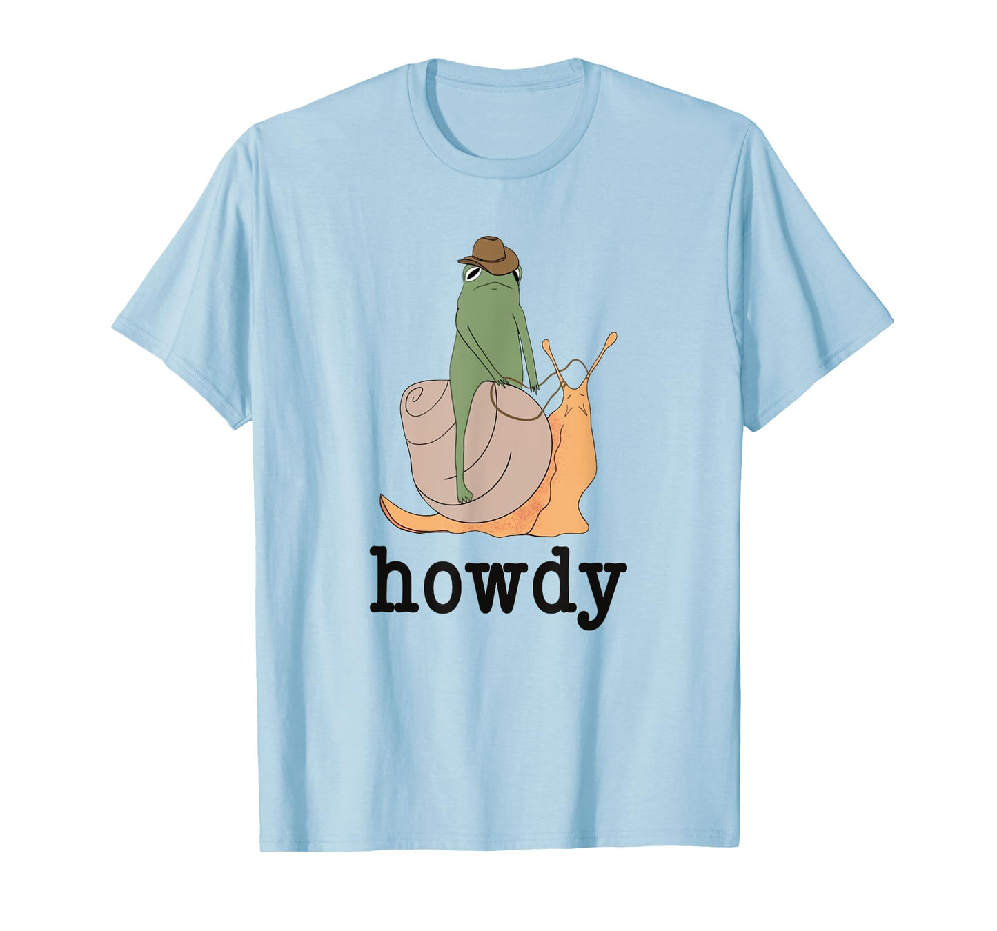 Snail Ridin' Frog, Howdy Frog, Cowboy Frog Meme T-Shirt