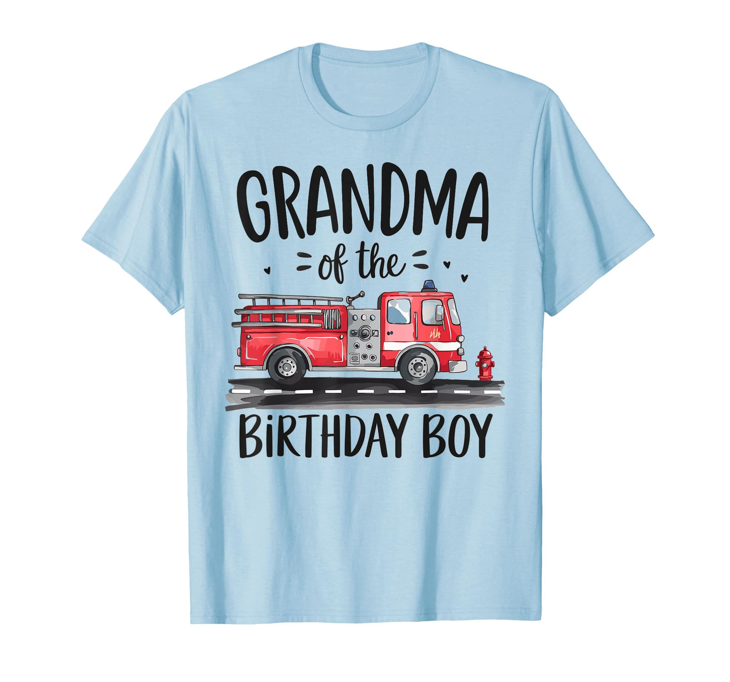 Grandma of the Birthday Boy Fire Truck Firefighter Gigi Bday T-Shirt