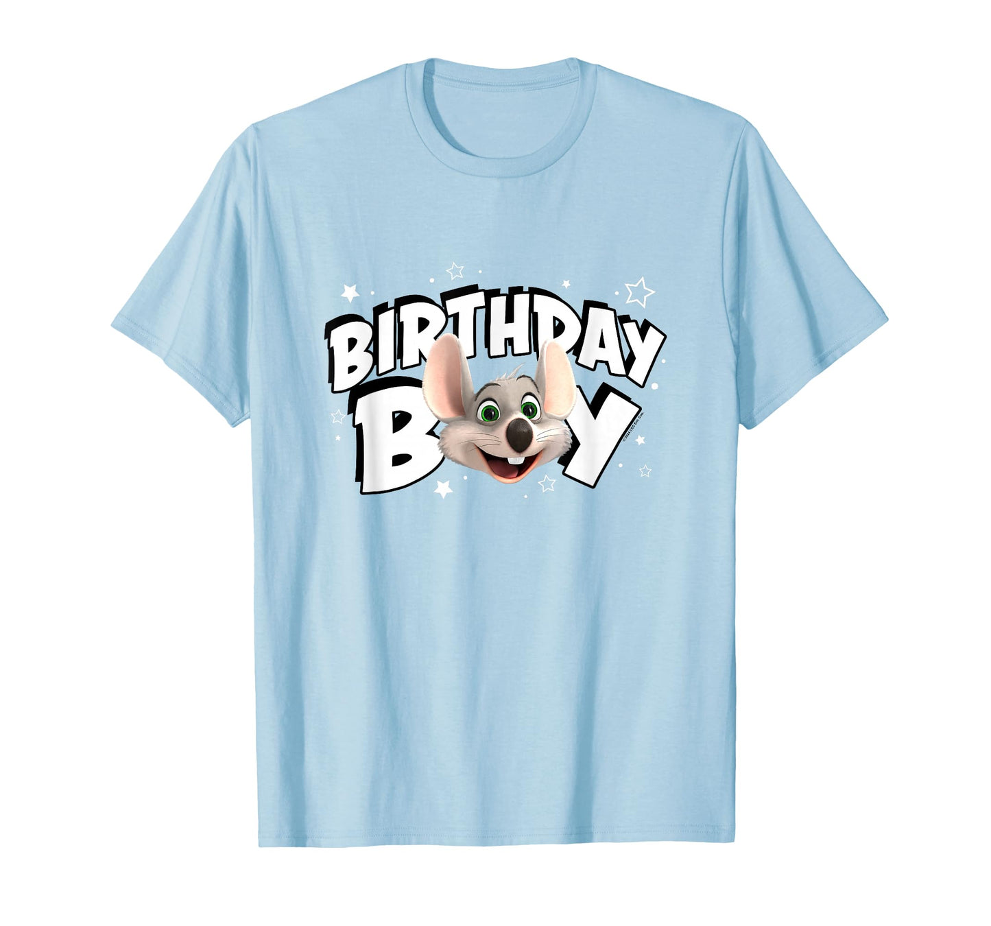 Chuck E. Cheese Birthday Boy Celebration Chuck Face Logo T-Shirt