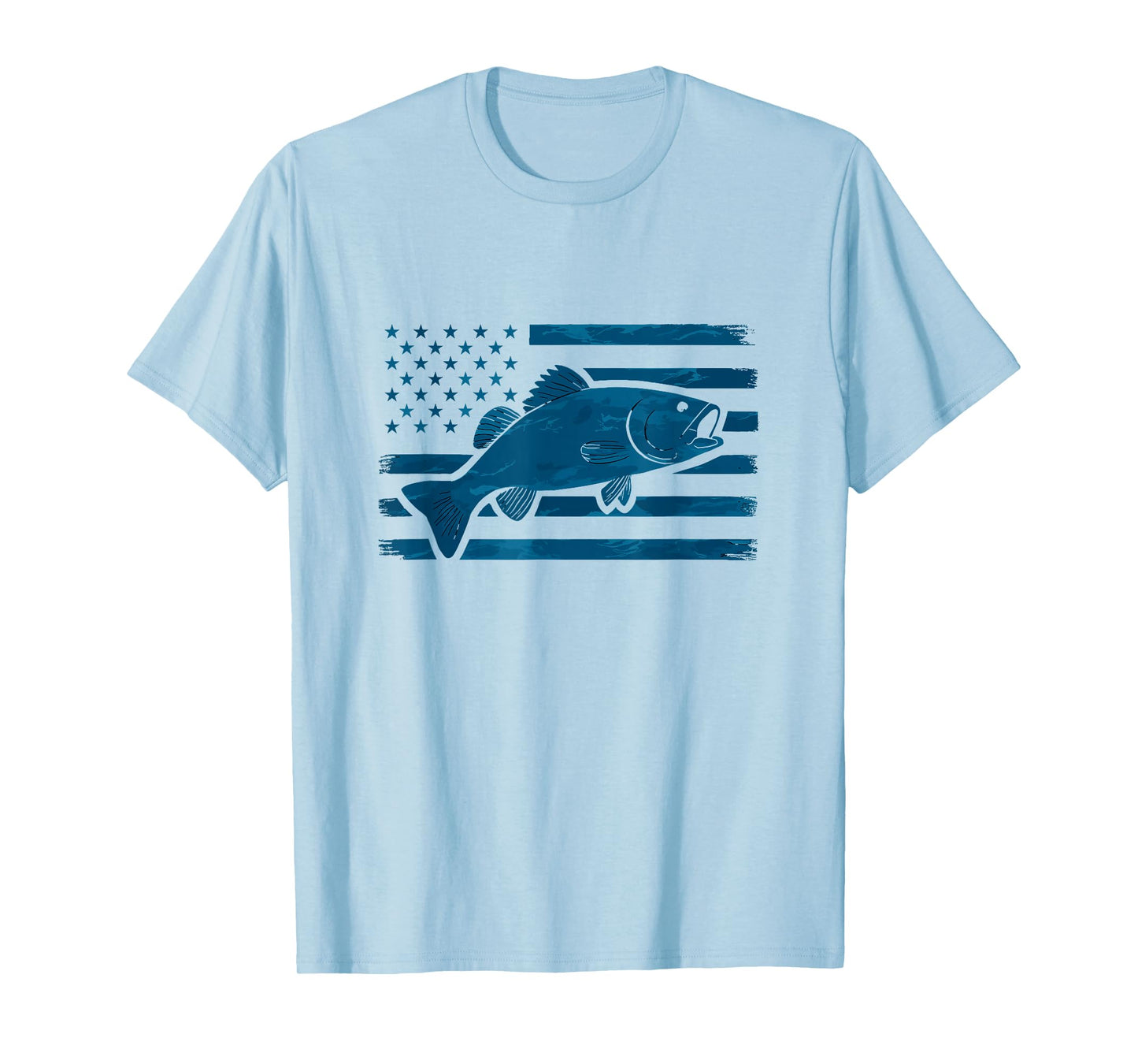 American Flag Fishing Lovers Shirt Men Women Kids Youth Fish T-Shirt