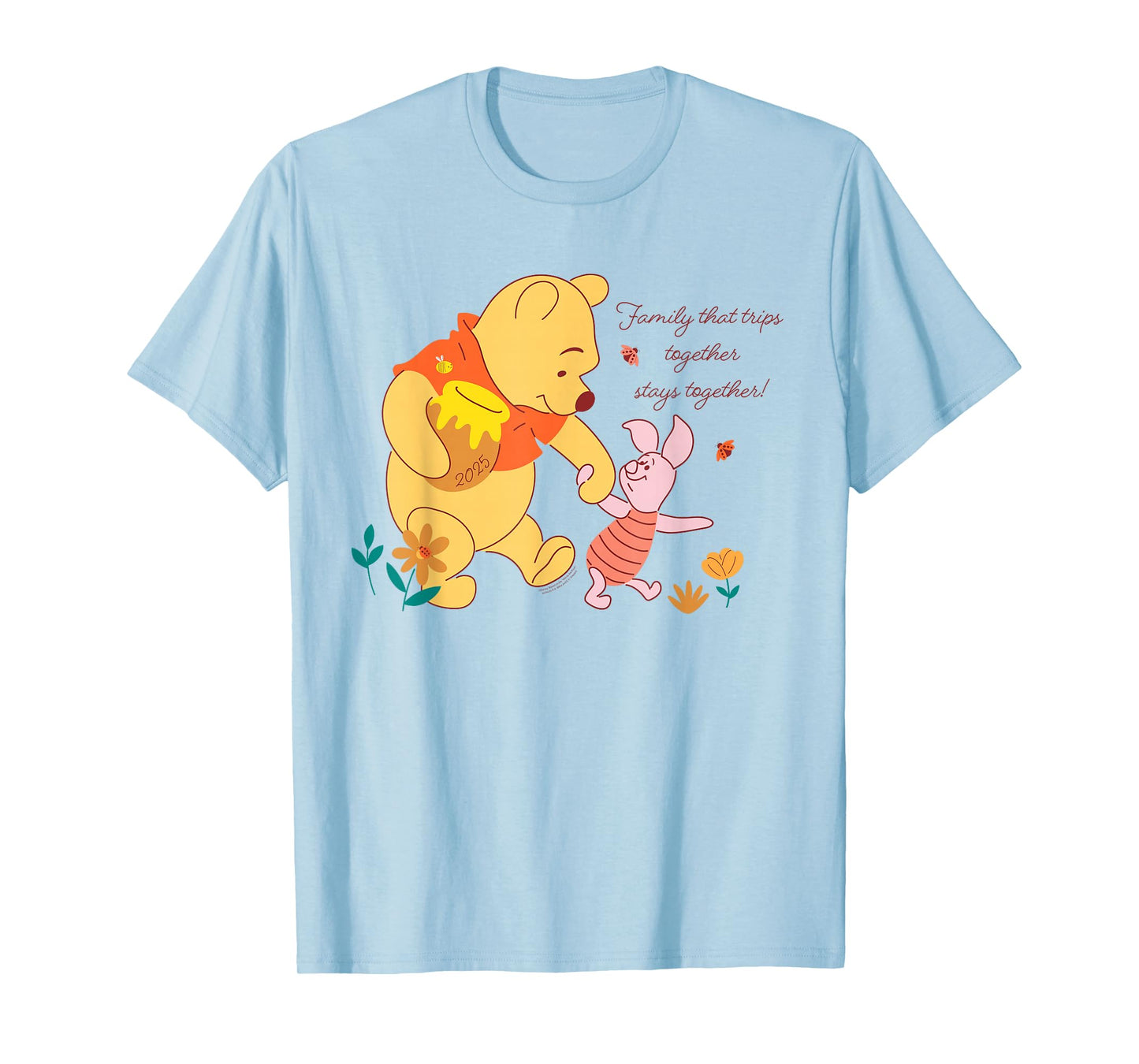 Disney Winnie the Pooh & Piglet Family Trip Vacation 2025 T-Shirt