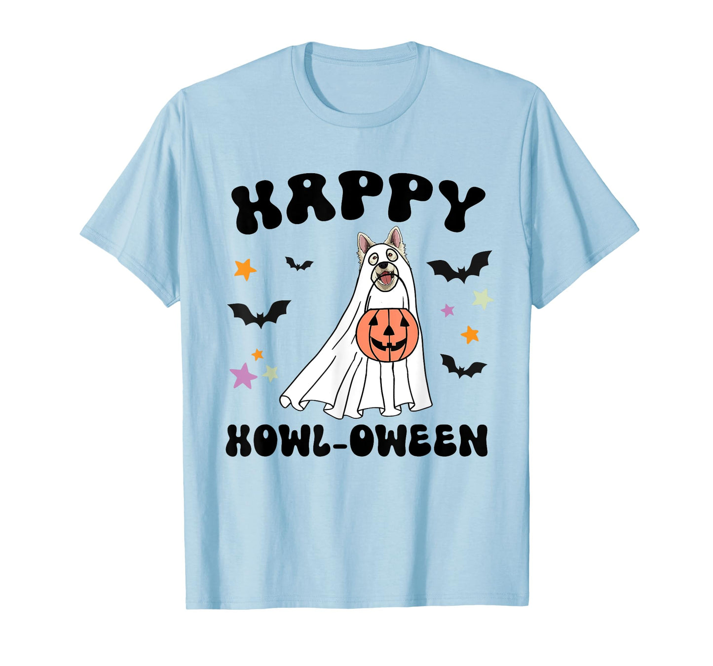 White German Shepherd Boo Dog Lover Costume Happy Halloween T-Shirt